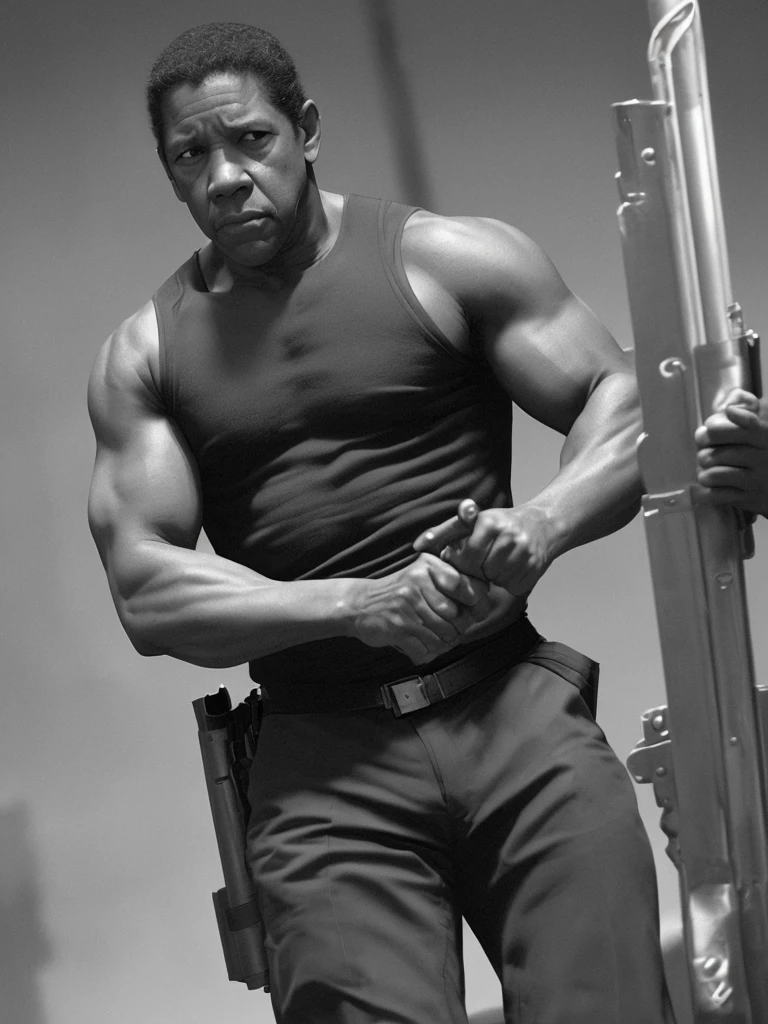 Denzel Washington as James Bond 007, belle stature en muscle