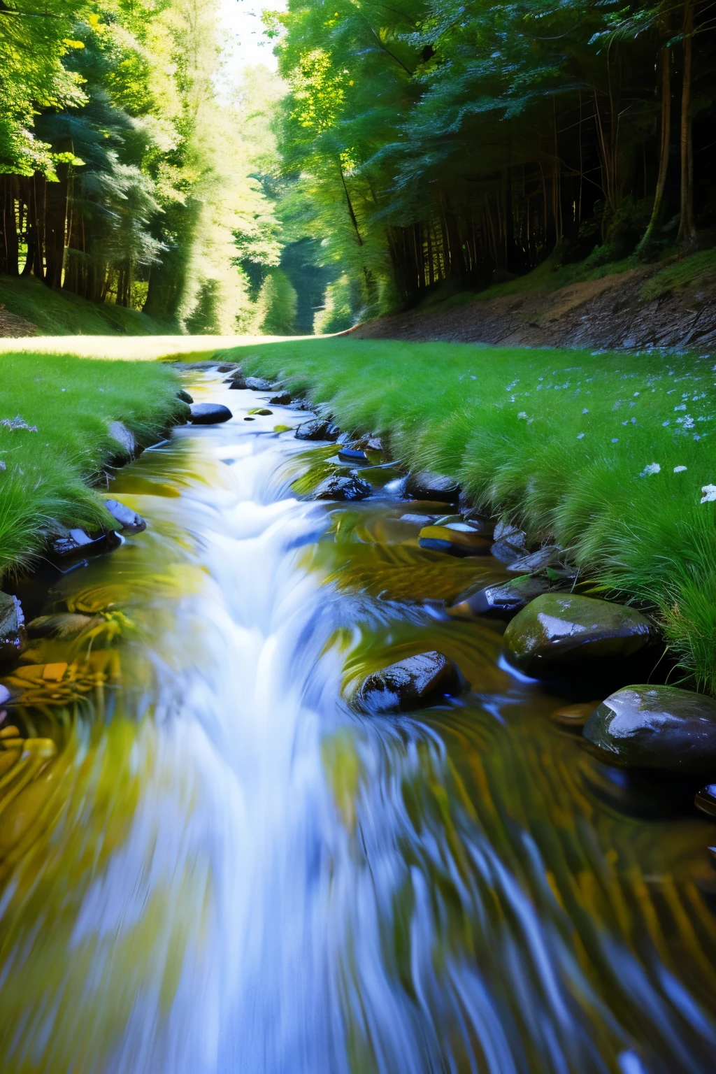 Photo of a beautiful flowing stream