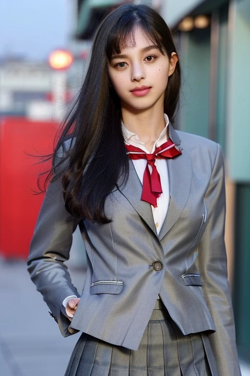 original photo:1.2),(realistic:1.4),beautiful detailed girl,very detailed eyes and face,beautiful detail eyes,ridiculous,incredibly ridiculous,super detailed,high resolution,very detailed,best quality,masterpiece,illustration,very detailed,CG,unified,8k wallpaper,amazing,fine detail,masterpiece,best quality, perfectlighting,1 girl, (((kakegurui yumeko))),long hair, blunt bangs, red eyes, , red jacket, pantyhose, white shirt, black ribbon, pleated skirt, dynamic pose, (((evil smile))), (((casino background)))