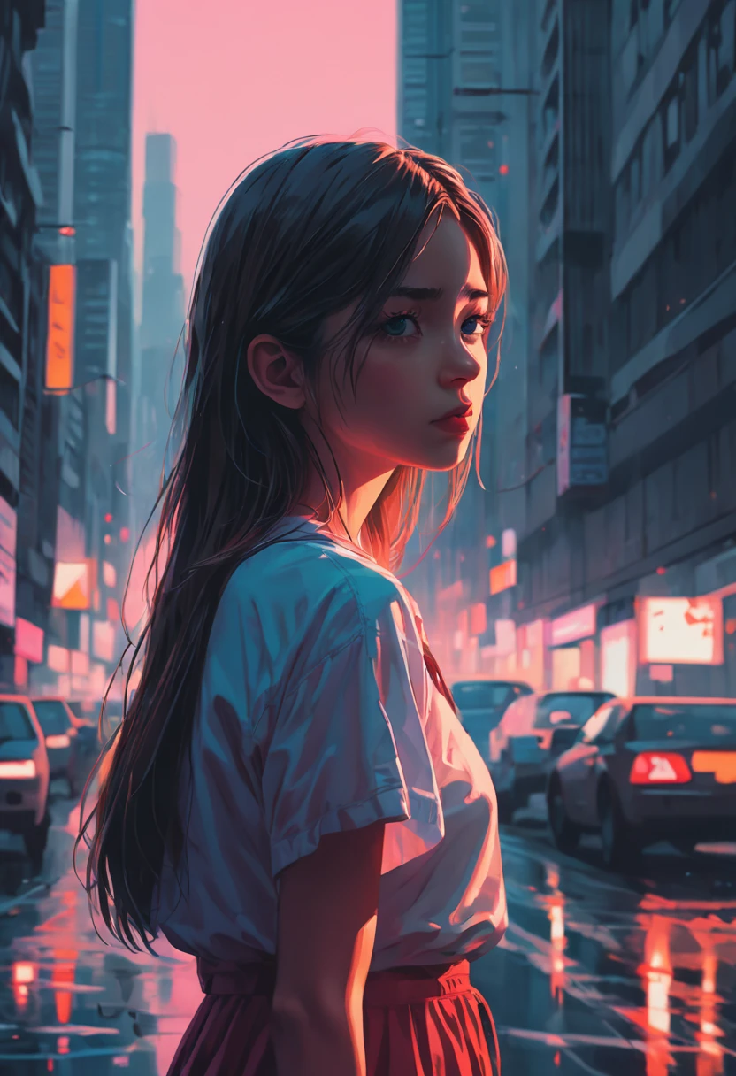 35mm photo, 1 girl, by Alena Aenami, high details, super detail, highres, (best quality, masterpiece, Representative work, official art, Professional, 8k)