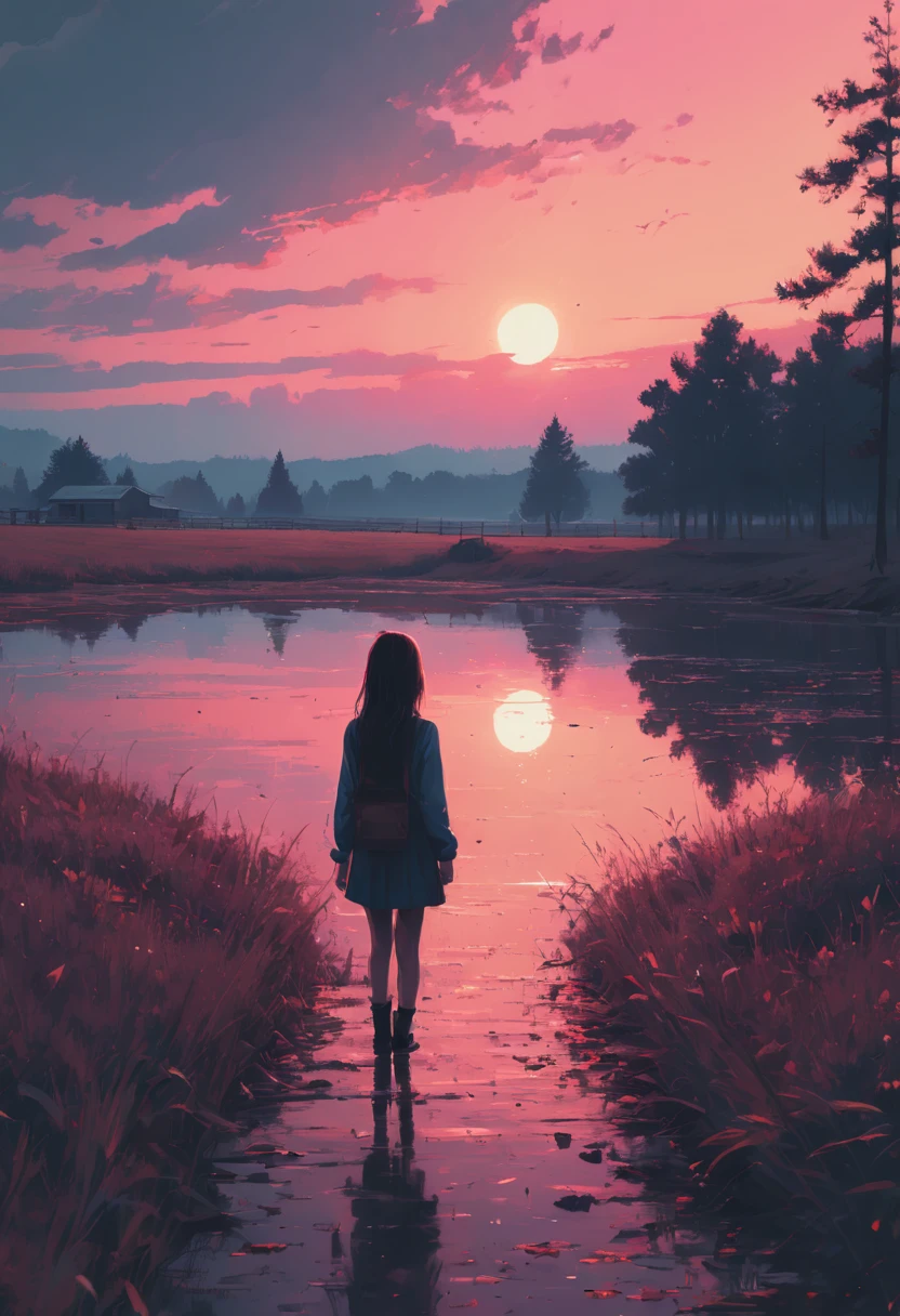 35mm photo, 1 girl, Country, by Alena Aenami, high details, super detail, highres, (best quality, masterpiece, Representative work, official art, Professional, 8k)