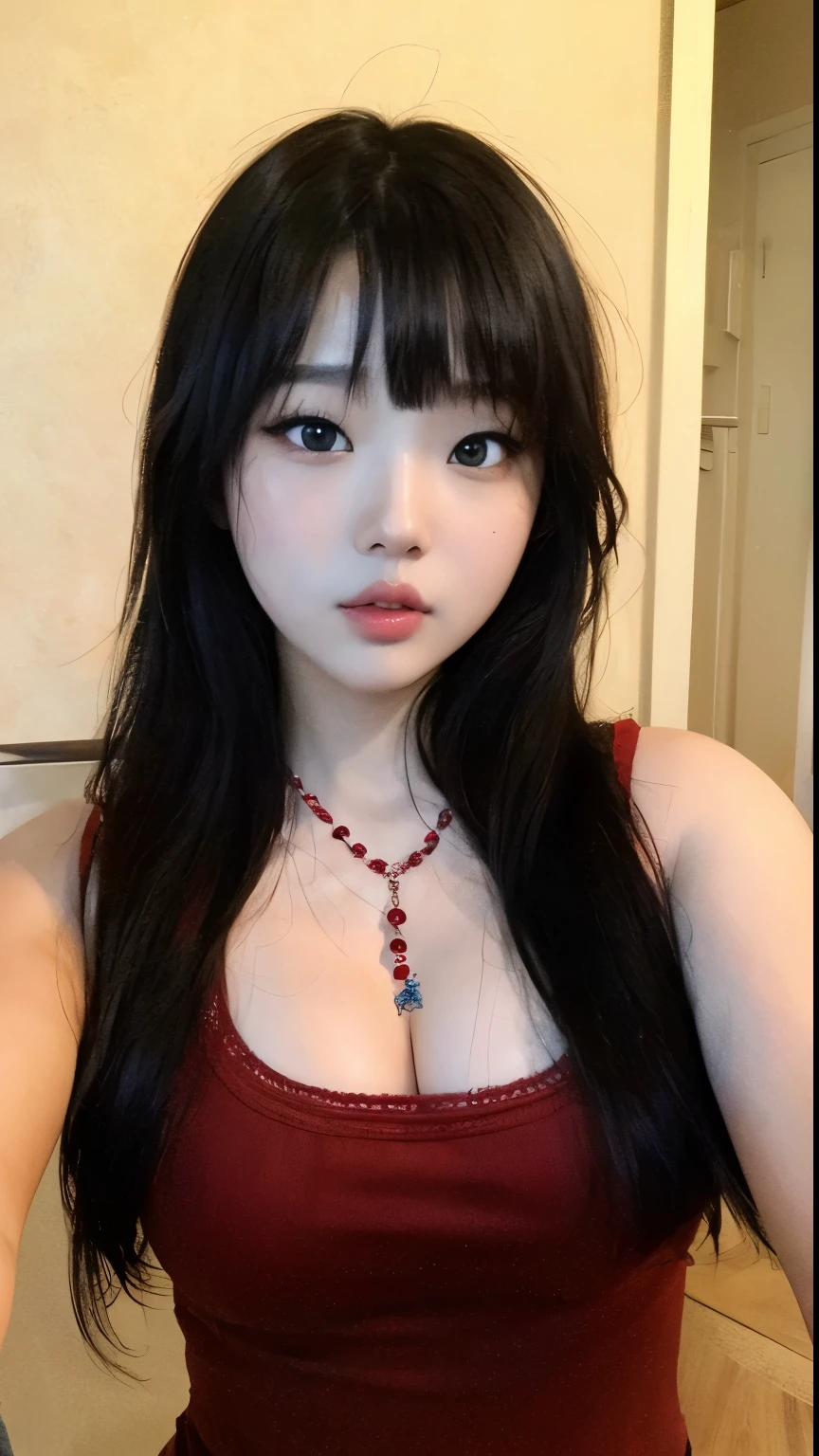 Wonyoung from IVE face, foto realista, ultra HD, 8k, big juicy lips 