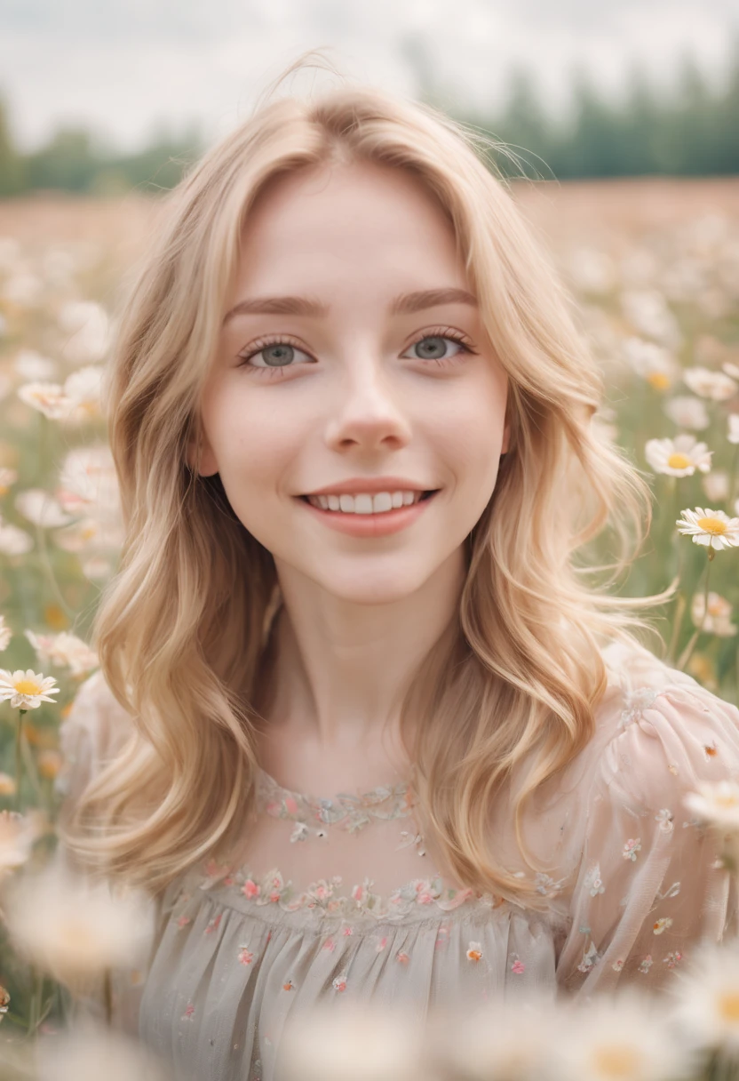 (best quality,4k,8k,highres,masterpiece:1.2),ultra-detailed,(realistic,photorealistic,photo-realistic:1.37), blonde girl nude, (nude showing her tit),portrait,pale skin,beautiful detailed eyes,freckles, lovely smile,lush yellow hair cascading down her back,curvaceous figure,barefoot in a lush garden,soft sunlight illuminating her,subtle shadows playing on her skin,ethereal atmosphere,colorful flowers blooming around her,delicate petals floating in the air,golden hour lighting casting a warm glow,serene and natural surroundings,subtle breeze gently rustling the leaves,peaceful and calm ambiance.