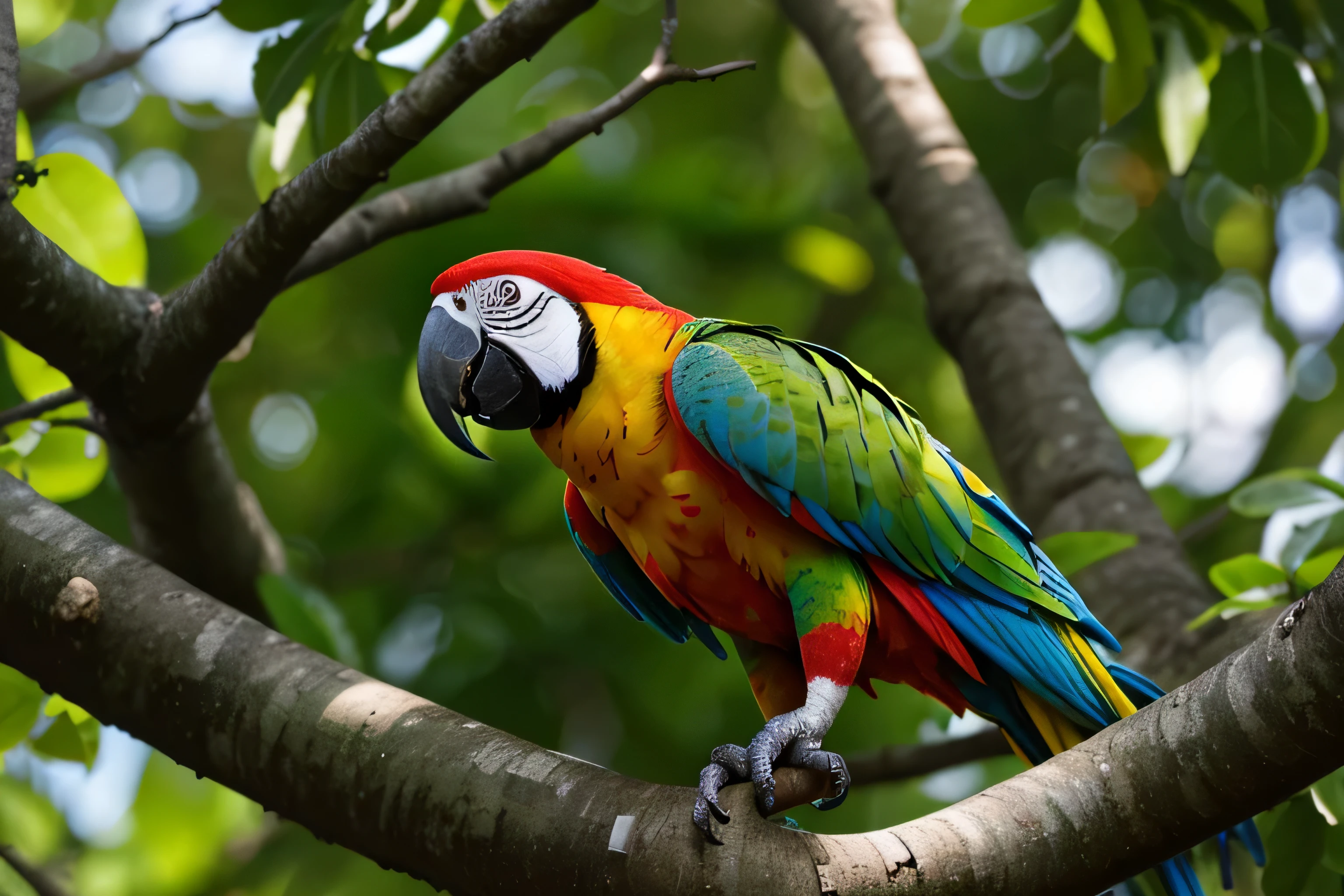 parrot perched in a tree
