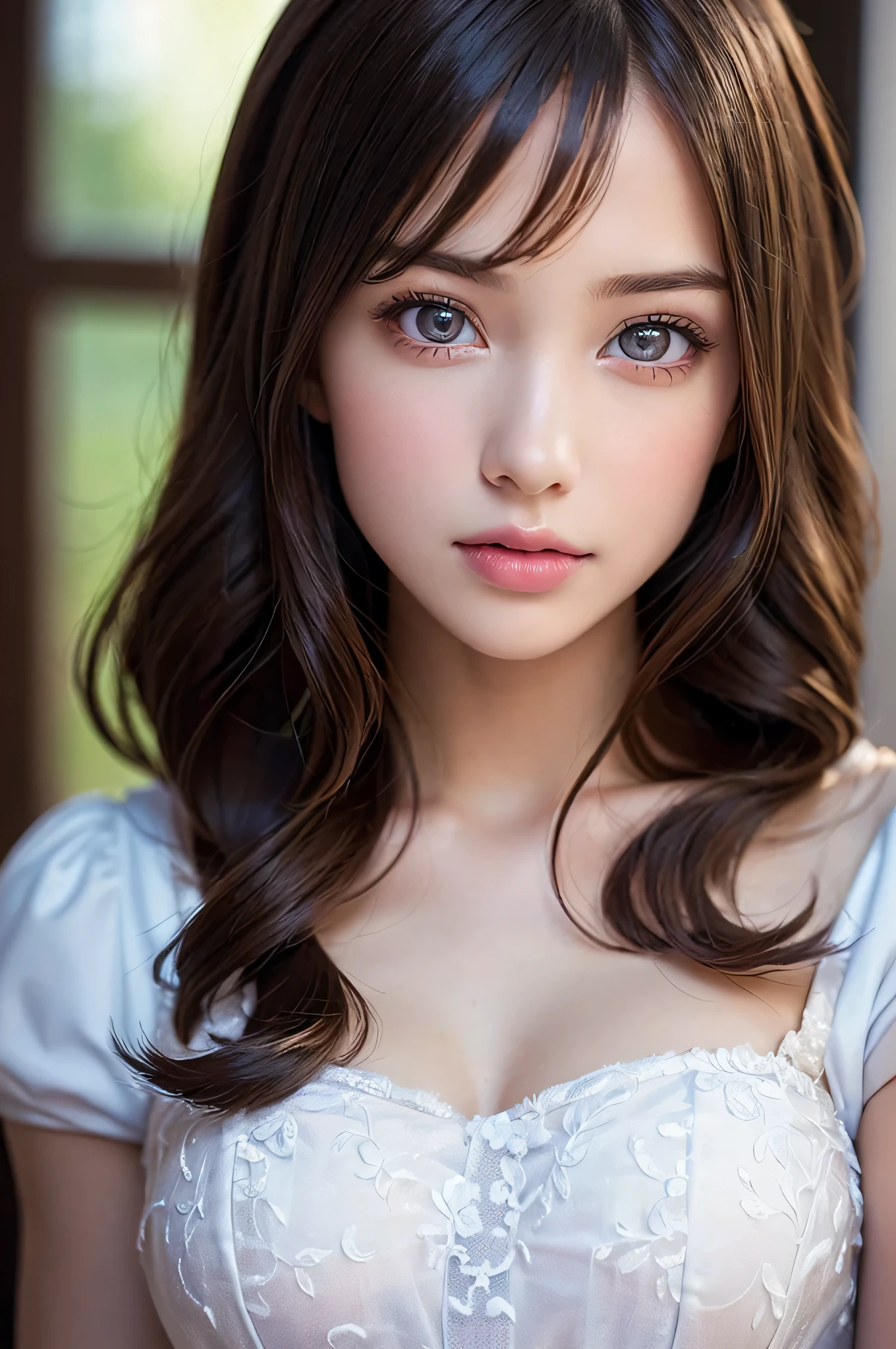 (1beautiful girl), (Beautiful girl in a princess dress:1.5), Amazing face and eyes, (extremely detailed beautiful face), (The sexiest look), (Beautiful big breasts:1.2), (Best Quality:1.4), (Ultra-detailed), (extremely detailed CG unified 8k wallpaper), Highly detailed, RAW Photos, Professional Photography, a scene from a movie,