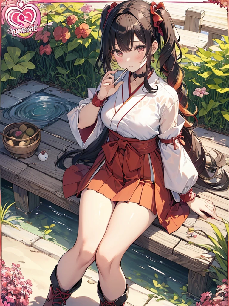 photo realistic, (masterpiece,best quality:1.4),(8k,raw photo,photo realistic:1.2), detailed skin, detailed face, ((1girl)),Japanese idol, cute face, little girl, Not Safe for Work, (raw photo, photo realistic: 1.2), ALL Nudi-ty, nudi, (((NO panties))),nipp-les, Open twat, anus, went, (((hair of pubis, Not safe for work))), pubisure, (RED frilled japanese clothes), ((RED frilled hakama short skirt)), frilled, White frilled legwear, ankle boots, frilled choker, amulet, wrist cuffs, sash, frilled reg garter, (((No cloth))), cape, (((Holding a cute magic wand))), heart ring, ((long hair)), light brown hair, braid, brown eyes, straight hair, little girl, 12years old, petite, cute, happy, medium breasts, small nipp-les, (((sitting spread legs))), kanzashi, (hairband), (((transparent fake phallus fuck,Not for safe work))), heart shaped pupils, medium bob,((puss juice, Sweat, Sweatdrop)), (((spread puss,Not Safe for Work))), (((ure-thra))), ((uterus)), ((clitoris)), urinates, anus, yumekawa,yumekawaii,pastel color,(wonderland garden:1.3),rainbow, imagination,(no gravity, floating Castle:1.4),heart background, beam of light, glittering ball of light, (water-color),((Multicolored lights)), (((trading card))),
