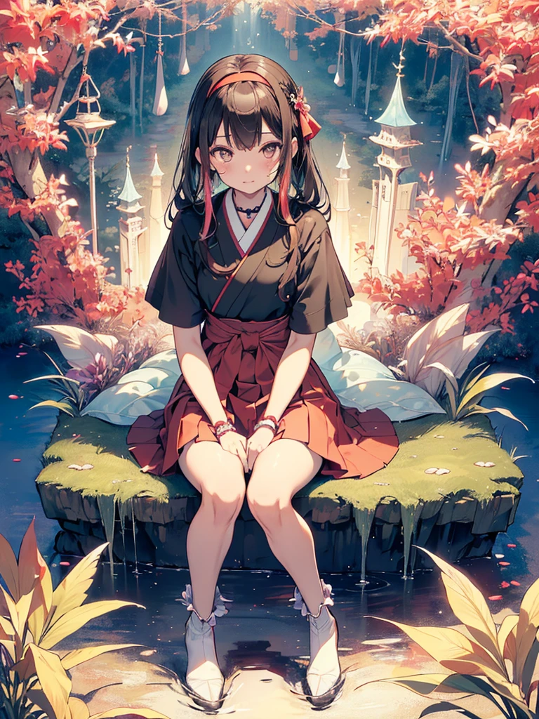 photo realistic, (masterpiece,best quality:1.4),(8k,raw photo,photo realistic:1.2), detailed skin, detailed face, ((1girl)),Japanese idol, cute face, girl, Not Safe for Work, (raw photo, photo realistic: 1.2), ALL Nudi-ty, nudi, (((NO panties))),nipp-les, Open twat, anus, went, (((hair of pubis, Not safe for work))), pubisure, (RED frilled japanese clothes), ((RED frilled hakama short skirt)), frilled, White frilled legwear, ankle boots, frilled choker, amulet, wrist cuffs, sash, frilled reg garter, (((No cloth))), cape, (((Holding a cute magic wand))), heart ring, ((long hair)), light brown hair, braid, brown eyes, straight hair, little 12years old,ite, cute, ha, medium breasts, small nipp-les, (((sitting spread legs))), kanzashi, (hairband), (((transparent fake phallus fuck,Not for safe work))), heart shaped pupils, medium bob,((puss juice, Sweat, Sweatdrop)), (((spread puss,Not Safe for Work))), (((ure-thra))), ((uterus)), ((clitoris)), urinates, anus, yumekawa,yumekawaii,pastel color,(wonderland garden:1.3),rainbow, imagination,(no gravity, floating Castle:1.4),heart background, beam of light, glittering ball of light, (water-color),((Multicolored lights)), (Design sheet:1.3), (multi-angle and detailed view:1.3),
