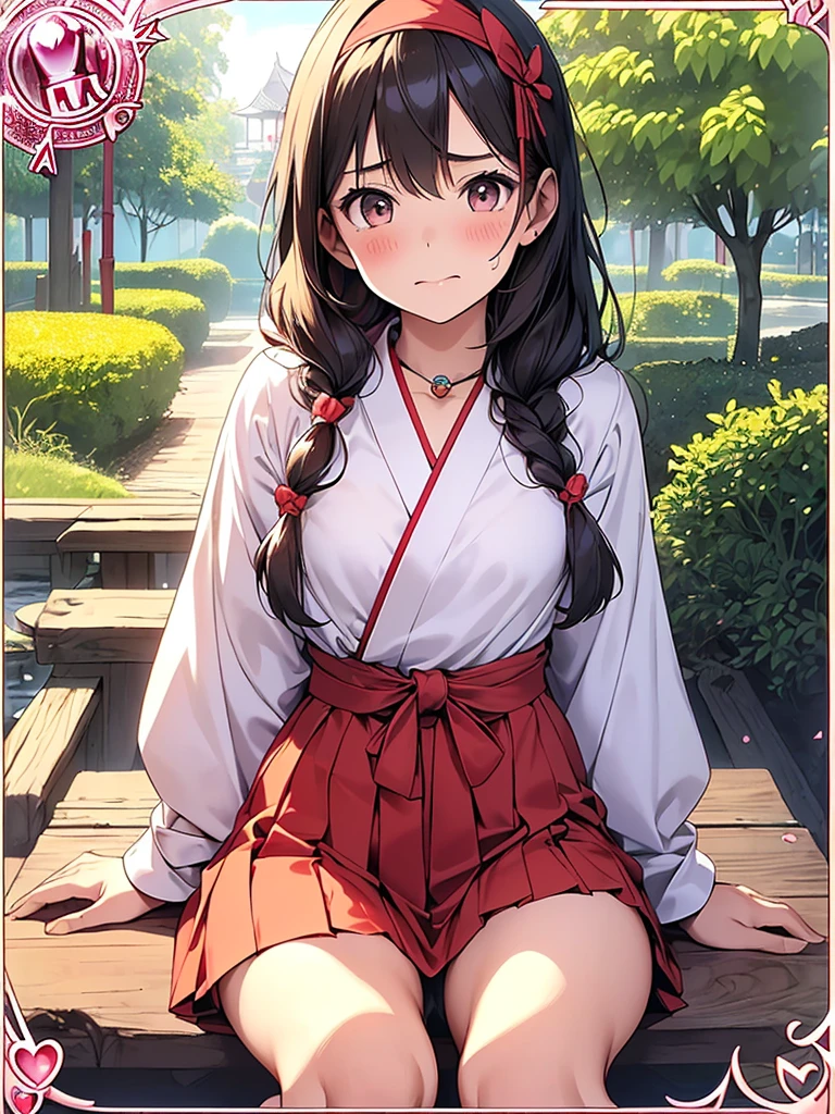 photo realistic, (masterpiece,best quality:1.4),(8k,raw photo,photo realistic:1.2), detailed skin, detailed face, ((1girl)),Japanese idol, cute face, girl, Not Safe for Work, (raw photo, photo realistic: 1.2), ALL Nudi-ty, nudi, (((NO panties))),nipp-les, Open twat, anus, went, (((hair of pubis, Not safe for work))), pubisure, (RED frilled japanese clothes), ((RED frilled hakama short skirt)), frilled, White frilled legwear, ankle boots, frilled choker, amulet, wrist cuffs, sash, frilled reg garter, (((No cloth))), cape, (((Holding a cute magic wand))), heart ring, ((long hair)), light brown hair, braid, brown eyes, straight hair, little 12years old,ite, cute, happy, medium breasts, small nipp-les, (((sitting spread legs))), kanzashi, (hairband), (((transparent fake phallus fuck,Not for safe work))), heart shaped pupils, medium bob,((puss juice, Sweat, Sweatdrop)), (((spread puss,Not Safe for Work))), (((ure-thra))), ((uterus)), ((clitoris)), urinates, anus, yumekawa,yumekawaii,pastel color,(wonderland garden:1.3),rainbow, imagination,(no gravity, floating Castle:1.4),heart background, beam of light, glittering ball of light, (((trading card))),