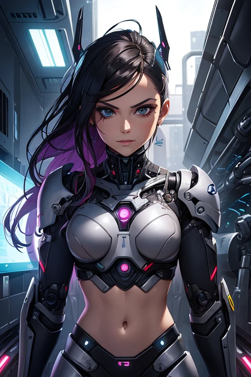mujer mitad cyborg