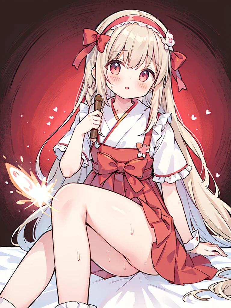 photo realistic, (masterpiece,best quality:1.4),(8k,raw photo,photo realistic:1.2), detailed skin, detailed face, ((1girl)),Japanese idol, cute face, little girl, Not Safe for Work, (raw photo, photo realistic: 1.2), ALL Nudi-ty, nudi, (((NO panties))),nipp-les, ((twat)), anus, went, (((hair of pubis, Not safe for work))), pubisure, (RED frilled japanese clothes), ((RED frilled hakama short skirt)), frilled, White frilled legwear, ankle boots, frilled choker, amulet, wrist cuffs, sash, frilled reg garter, cape, (((Holding a cute magic wand))), heart ring, ((long hair)), light brown hair, braid, brown eyes, straight hair, little girl, 12years old, petite, cute, happy, medium breasts, small nipp-les, (((sitting spread legs))), kanzashi, (hairband), (((fake phallus fuck,Not for safe work))), heart shaped pupils, medium bob,((puss juice, Sweat, Sweatdrop)), (((spread puss,Not Safe for Work))), (((ure-thra))), ((uterus)), ((clitoris)), urinates, anus, yumekawa,yumekawaii, pastel color, rainbow, imagination, ,heart background, beam of light, glittering ball of light,