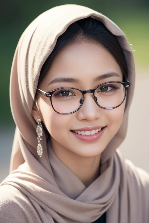 (best quality,4k,8k,highres,masterpiece:1.2),ultra-detailed,(realistic,photorealistic,photo-realistic:1.37),hijab malay girl,wearing glasses,petite body,beautiful detailed eyes,beautiful detailed lips,extremely detailed eyes and face,long eyelashes,smiling,portrait,soft lighting,vivid colors