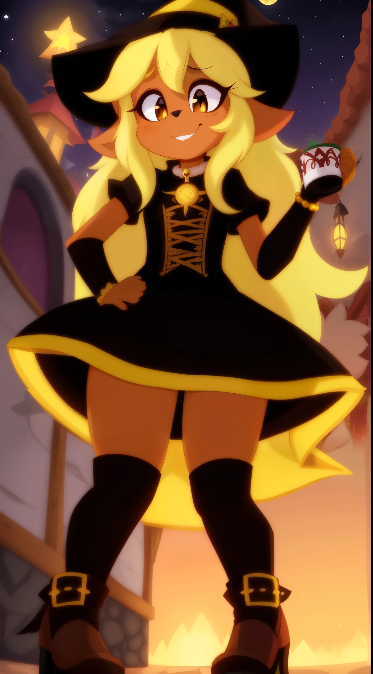 Tenente Kilinah, coffee soda, hioshiru, Kilinah, (((Holidays in Noelle, Mulher, seios, caverna, extremely decaudaed, extremely decaudaed legs, extremely decaudaed arms, extremely decaudaed face, perfectly decaudaed eyes, perfectly decaudaed anatomy))): 1.2, sozinho, perspectiva, coxas curvas, coxas enormes, curvatura, sorriso envergonhado, (cauda), totalmente corado, nervoso, olhando para o espectador, olhos alaranjados, gargantilha preta, gothic costume, Tampo tanque preto, saia branca, Meias de rede de pesca, Botas, Gothic makeup, boate, luzes de neon, piercing na barriga