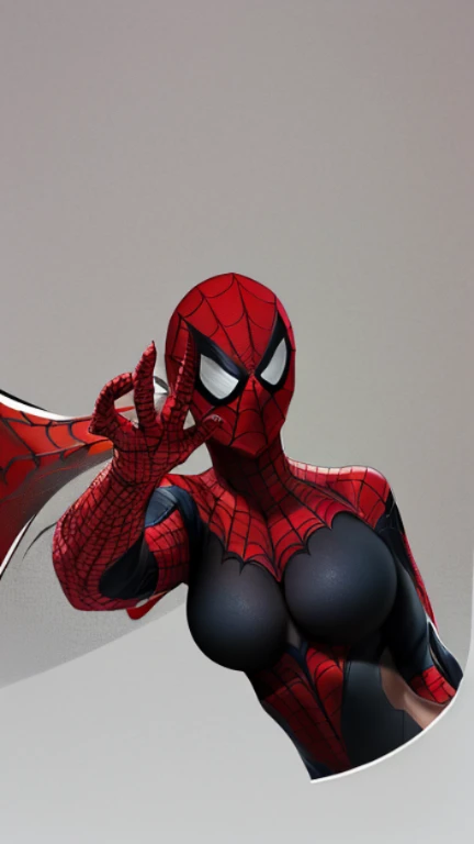 (obra de arte), (melhor qualidade), high resolution, Kei1, 1 garota, Sozinho, olhos azuis, Cabelo longo, (((wears a detailed black female Spider-Man costume with mask)))), fita em forma de teia de aranha, franja, Cabelo longo and price, clavicle, cabelo grisalho, faixa de cabelo preto, neck ribbon, cabelo entre os olhos, Medium sized breasts, tiro de vaqueiro, sorriso, ((Anatomically correct detailed body with error-free detailed hands)), ((Ela tem pose de batalha)), (She's shooting cobwebs like Spider-Man, mas com gelo afiado), (Detailed full scenario) just with the mask on my face covering my eyes