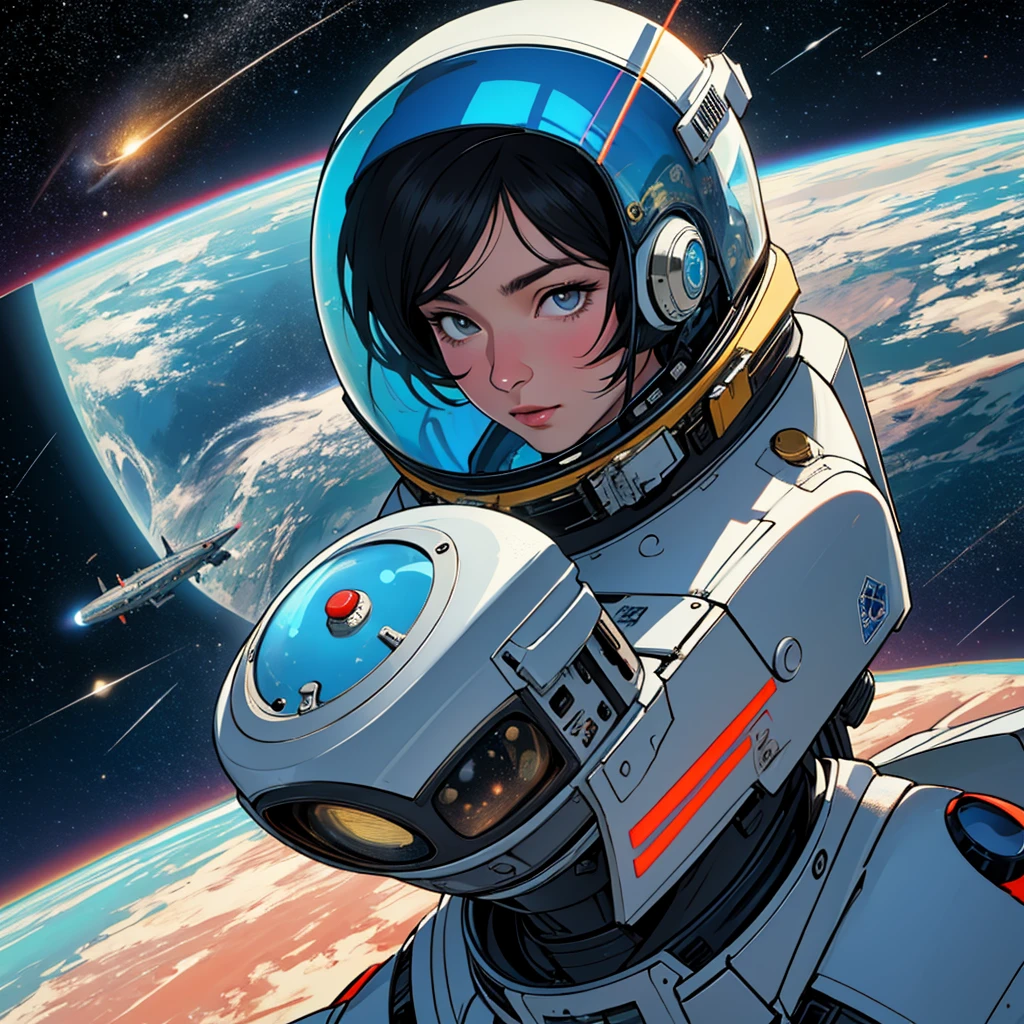 32k,highest quality,(Perfect One Woman),60's,70's,80's,old movie posters,universe,retro,vintage,bauhaus,abstract,Space Thriller Movie Poster,Futuristic,shape,OK,propaganda,war,universe飛OK士,cosmos,galaxy,satellite,satellite,mechanical,Geometric pattern,流線shape,meteor,meteorite,nostalgia,