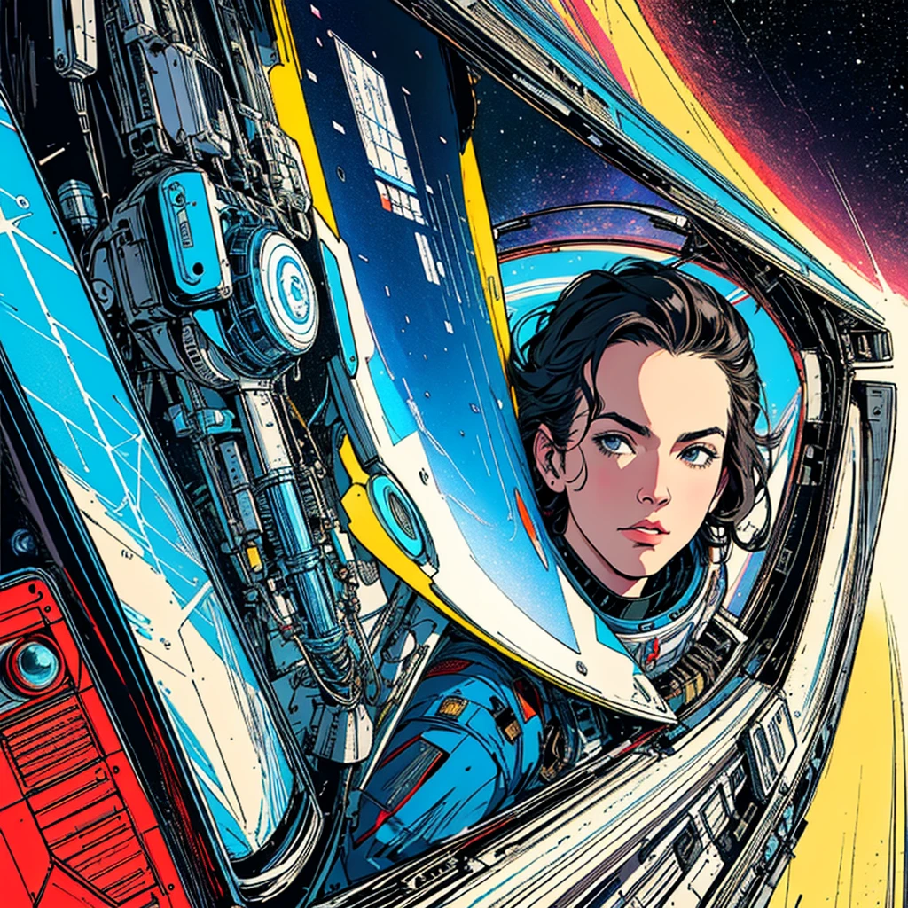 32k,highest quality,(Perfect One Woman),60's,70's,80's,old movie posters,universe,retro,vintage,bauhaus,abstract,Space Thriller Movie Poster,Futuristic,shape,OK,propaganda,war,universe飛OK士,cosmos,galaxy,satellite,satellite,mechanical,Geometric pattern,流線shape,meteor,meteorite,nostalgia,metropolis,vaporwave,mechanical,