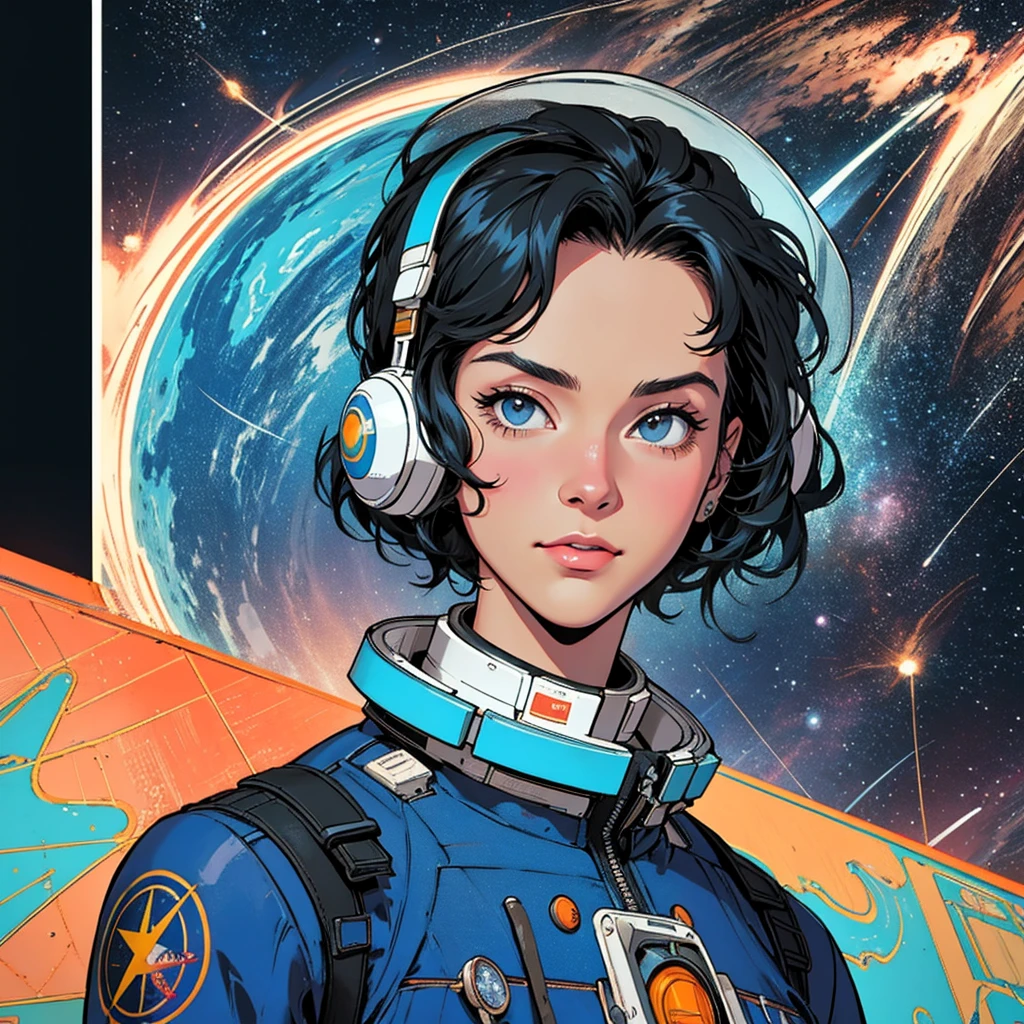 32k,highest quality,(Perfect One Woman),60's,70's,80's,old movie posters,universe,retro,vintage,bauhaus,abstract,Space Thriller Movie Poster,Futuristic,shape,OK,propaganda,war,universe飛OK士,cosmos,galaxy,satellite,satellite,mechanical,Geometric pattern,流線shape,meteor,meteorite,nostalgia,metropolis,vaporwave,mechanical,