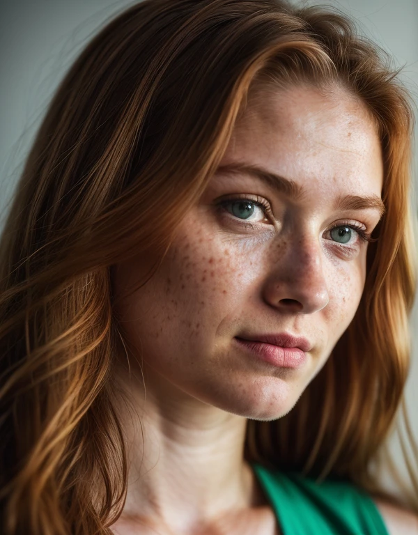 closed lips, cute smile, cinematic photo (art by Mathias Goeritz:0.9) , photograph, Lush Girlfriend, Tax collector, Rich ginger hair, beach, tilt shift, Horror, specular lighting, film grain, Samsung Galaxy, F/5, (cinematic still:1.2), freckles . 35mm photograph, film, bokeh, professional, 4k, highly detailed ,1 girl,midjourney,yuzu, perfect, fingers,,Extremely Realistic (8k, foto crua, Mais alta qualidade),(realistic epic:1.5), uma garota, Dynamic Posture,Rosto fofo, camisa, (detalhado eyes:0.8), (Looking at the camera:1.4), (Mais alta qualidade), (melhor sombra), detalhes intrincados, cinematographic,((Pele:1.4)),Interior, (cabelo longo de rabo de cavalo gengibre:1.3),dark studio,(HDR:1.5),detalhado, cores suaves, sardas, (Bright lighting: 0.7), obra de arte, Wide-angle shooting, foto crua (19-year-old pale Irishwoman, olhando para o espectador) (Desgrenhado, com cabelos vermelhos brilhantes emaranhados), (sentado), retrato de corpo inteiro, rosto perfeito, olhos cativantes, detalhes brilhantes, pouting lips (high Pele detail), sardas, seios grandes, (sujo: 0.8), (sangrento: 0.7), Main lighting, (luz de fundo: 0.5), medium depth of field, 5D Canon, Lente de 50 mm, f/4 abertura, (ultra-detalhado, Detalhe Complexo), sharp focus, 8k, absurdo, 8mm film grain, flirting with the camera