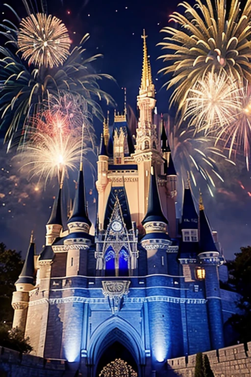 Happy New Year Fireworks Castle