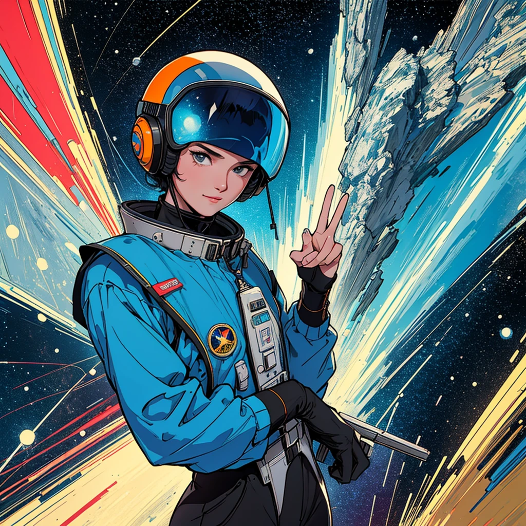 32k,highest quality,(Perfect One Woman),60's,70's,80's,old movie posters,universe,retro,vintage,bauhaus,abstract,Space Thriller Movie Poster,Futuristic,shape,OK,propaganda,war,universe飛OK士,cosmos,galaxy,satellite,satellite,mechanical,Geometric pattern,流線shape,meteor,meteorite,nostalgia,metropolis,vaporwave,mechanical,