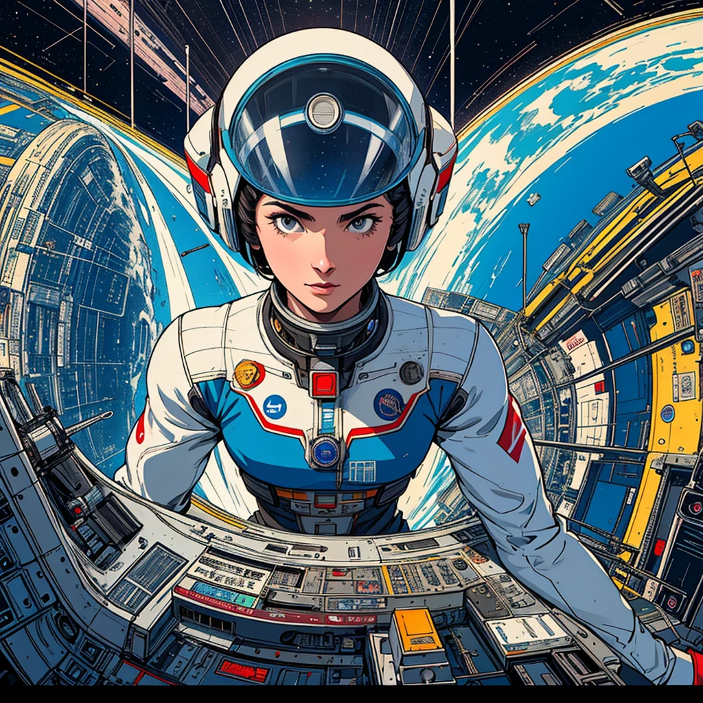 32k,highest quality,(Perfect One Woman),60's,70's,80's,old movie posters,universe,retro,vintage,bauhaus,abstract,Space Thriller Movie Poster,Futuristic,shape,OK,propaganda,war,universe飛OK士,cosmos,galaxy,satellite,satellite,mechanical,Geometric pattern,流線shape,meteor,meteorite,nostalgia,metropolis,vaporwave,mechanical,