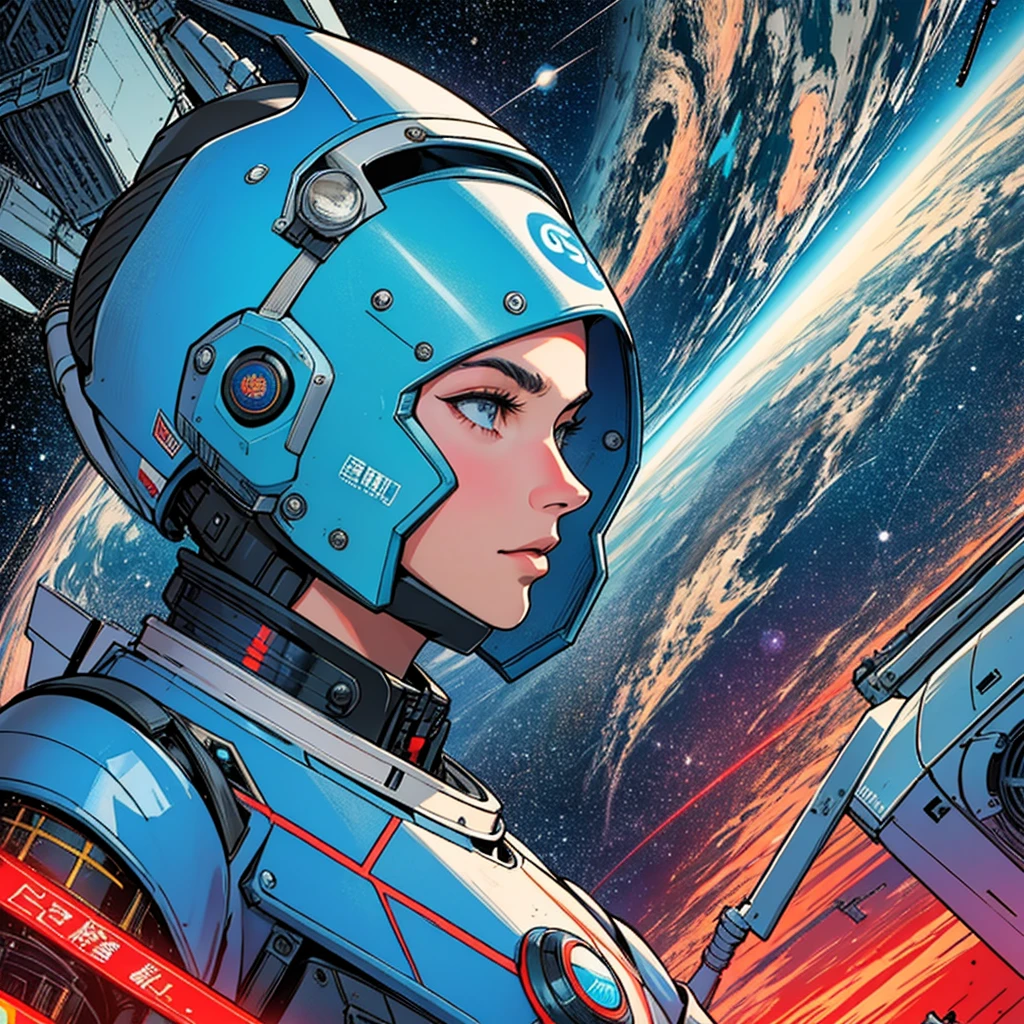 32k,highest quality,(Perfect One Woman),60's,70's,80's,old movie posters,universe,retro,vintage,bauhaus,abstract,Space Thriller Movie Poster,Futuristic,shape,OK,propaganda,war,universe飛OK士,cosmos,galaxy,satellite,satellite,mechanical,Geometric pattern,流線shape,meteor,meteorite,nostalgia,metropolis,vaporwave,mechanical,planet,