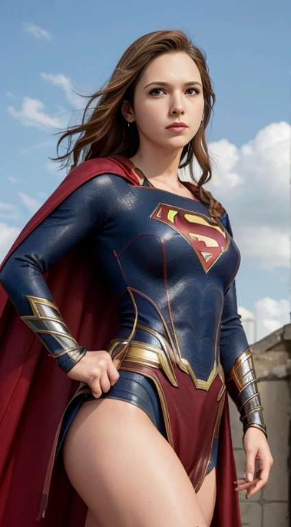 Araffe woman in a superman costume standing in an overcast sky, Supergirl, Gal Gadot como Supergirl, sem texto, Emma Watson como Supergirl, Visual de anime de Supergirl, super high resolution, mulher deslumbrante, imagem promocional, Arte Promocional, Arte Oficial, comicbook, foto do cartaz, papel de parede hd, imagem de perfil, Super Modelo, Super-homem, arte chave, Arte do local