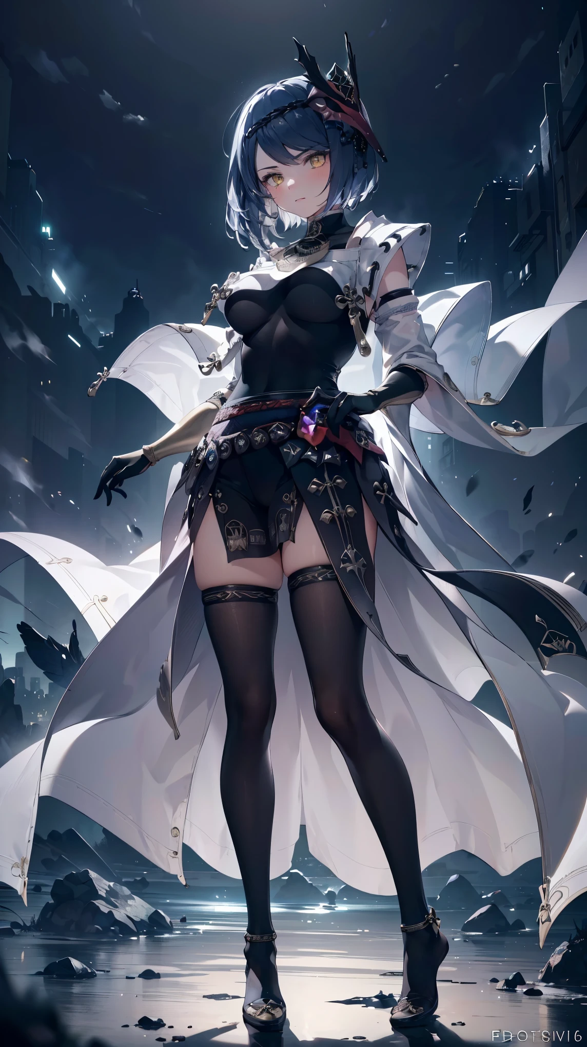 Kujou Sara |genshin impact, (Full body posing:1.5), (colorful:1.2), Dynamic angle, (extremely detailed CG unity 16k wallpaper:1.1), (Denoising strength: 1.45), (tmasterpiece:1.37), beautiful cute gothic dark magical girl in 17 years old with witch style, wearing witch hat, her magic is dark and purple glowing colored, evil, smiling an evil cute smile, magical glowing aura, powerful, ultra power, glowing power, magical power, cute white face, purple and red glowing magic, (incredible details, cinematic ultra wide angle, dark background, depth of failed, hyper detailed, insane details, high resolution, incredible quality, dynamic shot, starrystarscloudcolorful, Ambilight, ultra-high quality, (ultra detailed original illustration), double exposure, fussion of fluid abstract art, glitch, (original illustration composition), (maximalism artstyle, geometric artstyle, junk art), ((1girl:1.4)), (highly detailed beautiful face and eyes), eastern dragon, floating full body, hyper realistic, cinematic lighting, soft lighting, god rays, sparkle, masterpiece
