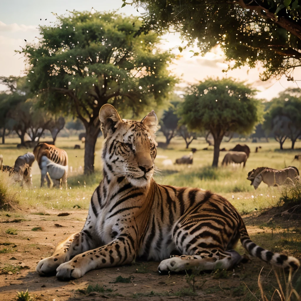 (best quality,4k,8k,highres,masterpiece:1.2),ultra-detailed,realistic:1.37,wild safari,animals in their natural habitat,african savannah,captivating wildlife