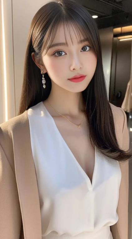 table top, highest quality, shape, Super detailed, finely, High resolution, 8k wallpaper, 完璧なダイナミックな構shape, beautiful and detailed eyes, straight hair, small breasts, natural color lip, ランダムなsexyポーズ,smile,20 year old girl、midnight、美しくdetailed face、perfect and beautiful face,Big eyes、RAW photo、Expressing feminine poses with your whole body、beautiful and detailed eyes、small face、beautiful duplex、slim face and style,luxury brand mink coat(internal:winter dress)、beautiful golden ratio face,twin tail hair,bright look,Photographed focusing on beautiful legs、real photos、 (get closer to the face, enlarge the face, face focus:1.0), break, (masterpiece, highest quality, Super detailed, detailed face, 8k)、real photos、perfect and beautiful face、blur the background、smile、sexy
