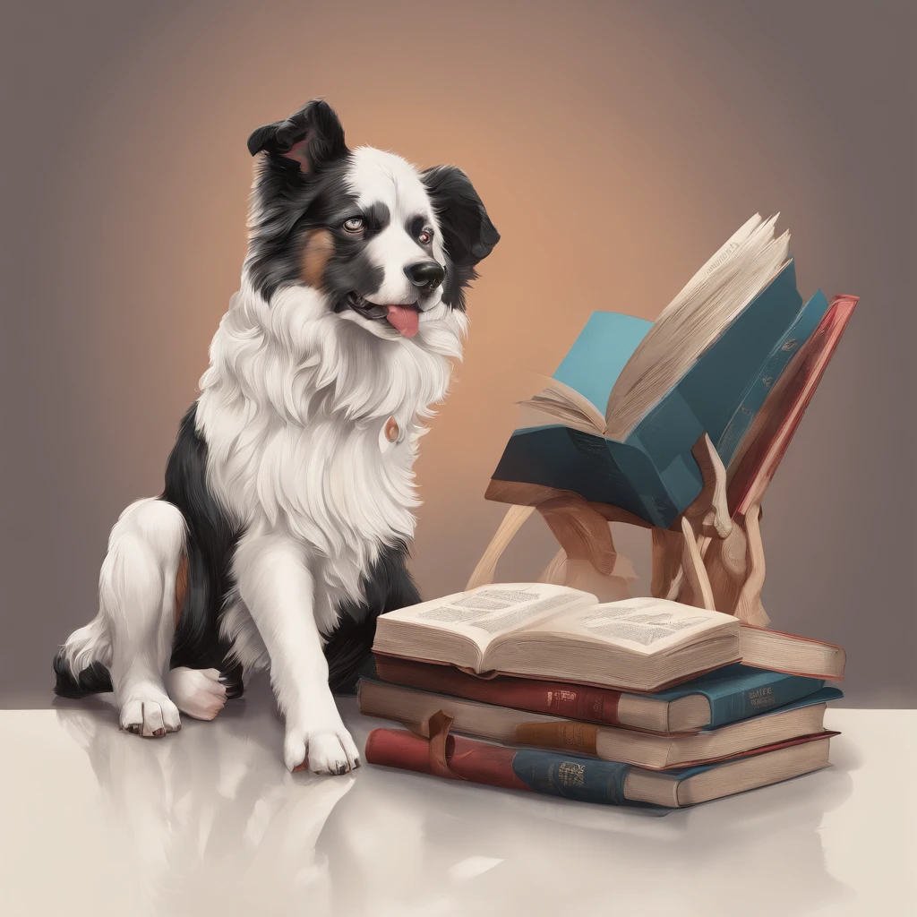  Raise a 3-year-old baby using only body parts, sitting on the floor, white floor Melanin White hair with golden curls blue eyes super beautiful baby (((ele usa apenas frauda))) and he has an open book in his hands he is reading a book, (((Next to him is a Border Collie dog sitting and looking at him.))). (Empty scenario, altamente branco)., he wears a red bandana around his neck, Fashion glasses, famous brand cap
  , (((cartazes, planfetos, adesivos, propaganda, revista.)))