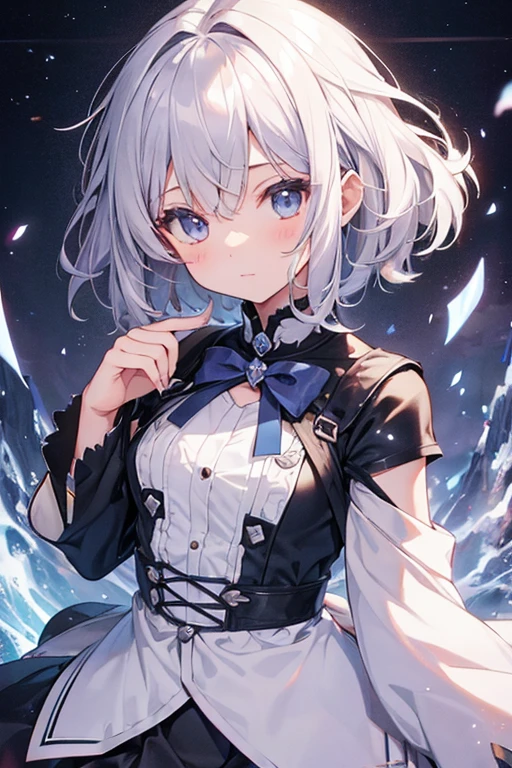 Silver-haired little girl　Magical girl　short hair