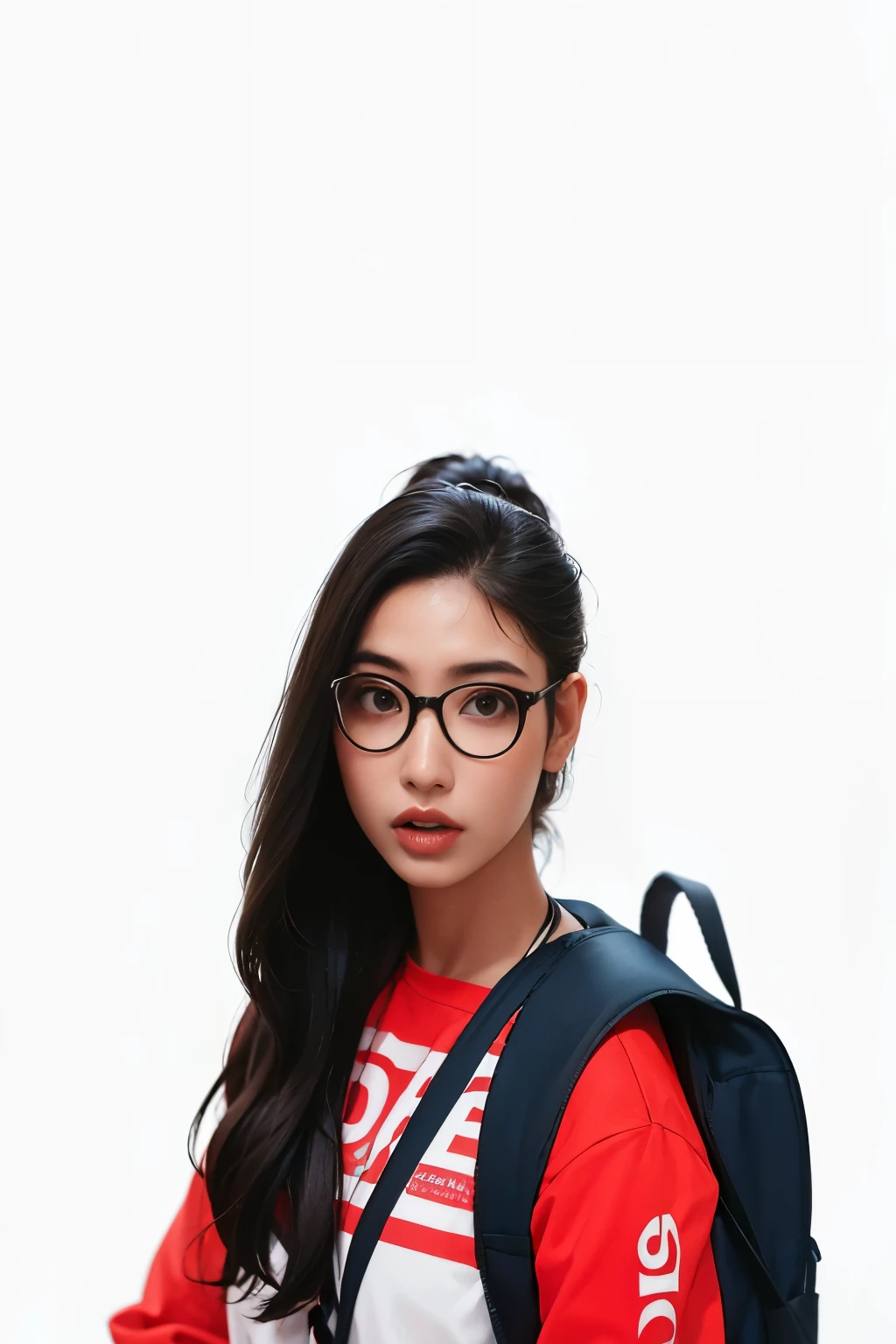 there is a woman with a backpack and glasses posing for a picture, student, portait photo profile picture, jayison devadas, centre image, avatar for website, profile pic, front portrait, headshot photo, photo of young woman, headshot profile picture, photo taken in 2 0 2 0, profile shot, profile image, nivanh chanthara