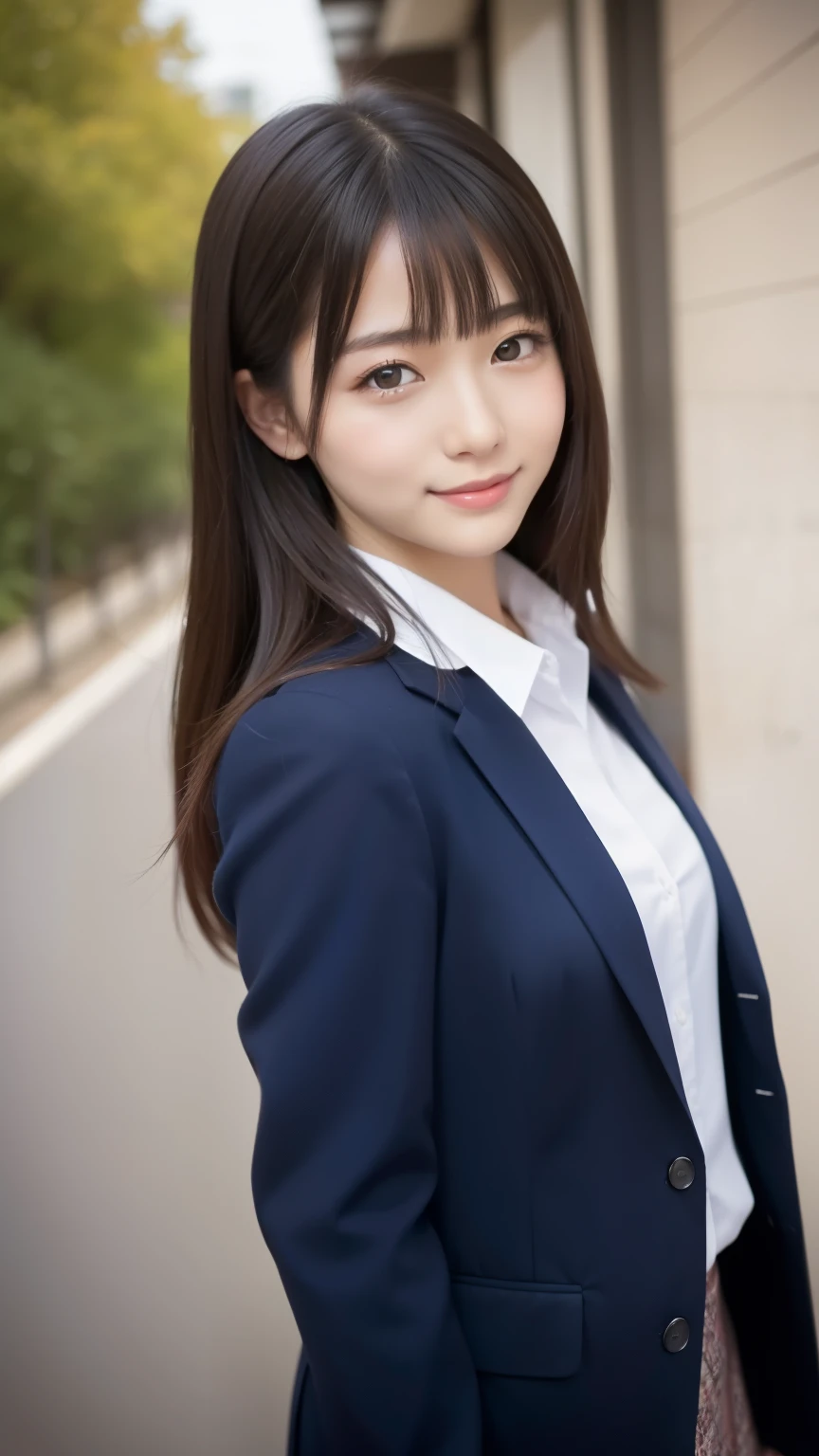 (8K, Super high resolution, highest quality, table top:1.2)、(natural skin texture、fine skin、hyper realism、Super sharpness)、intricate details、Depth of bounds written、japanese idol 、Uniform blazer girl for photo, Two beautiful japanese girl、 16 years、Walking down the school hallway on the way to class、waving、gorgeous japanese model, bob hair、Lovely lady, japanese goddess, gorgeous young japanese woman, japanese girl, Outfits of high school girls、japanese girl, beautiful sexy woman photo, beautiful goddess, Beautiful Japan high school student, amazingly cute、inviting eyes、A big smile
