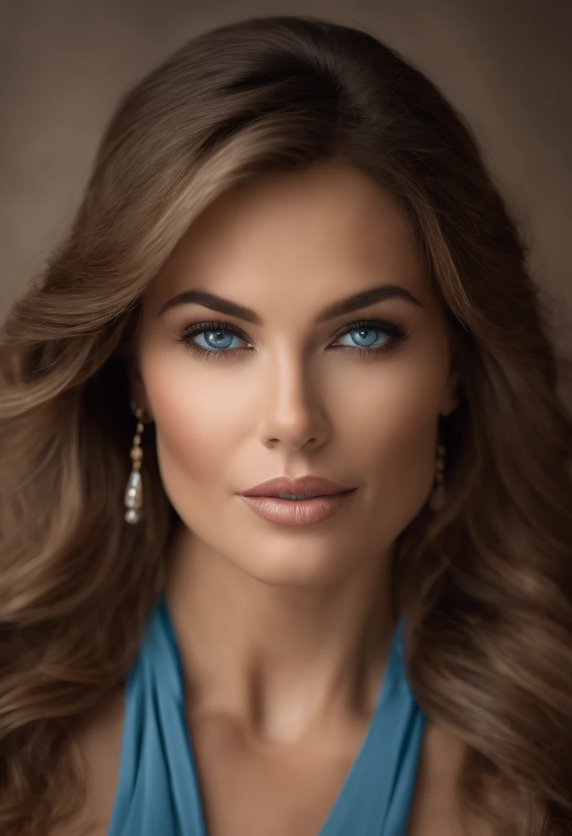 (big cat eyes, detailed tall woman,short brown hair, beautiful blue eyes, square face, elegant, romantic kiss, pretty) , mature woman with a big cat eyes and a tall, slender figure. She has short, brown hair that frames her face perfectly, accentuating her beautiful blue eyes. Her square-shaped face gives her a strong and sophisticated appearance. She exudes an air of elegance and confidence as she leans in for a romantic kiss. Her lips are full and inviting, adding to her allure. The woman's overall look is one of maturity and grace, making her captivating to behold.
The picture is of high quality, with a resolution of 4k or 8k, showcasing the finest details. The image is ultra-detailed, capturing every intricate feature of the woman's face and expression. It is realistic and photorealistic, providing a lifelike representation of the subject. The lighting in the image is perfectly balanced, with studio lighting enhancing the woman's features. The colors used are vivid and vibrant, adding to the overall impact of the image.
The background of the picture is kept minimal, highlighting the woman as the main focus. It can be a simple solid color or a soft blur, ensuring that all attention is on the woman. This minimalist background allows the viewer to fully appreciate the woman's beauty and elegance.
The style of the artwork is portraiture, focusing on capturing the essence and personality of the subject. The artist aims to showcase the woman's mature charm and captivating presence through the painting. The artwork is reminiscent of classic portraits, displaying a timeless quality.
The color tone of the image is cool and inviting, with a touch of warmth to add depth and interest. The cool blues and soft browns create a calming and soothing atmosphere, while the warmer tones bring life and vibrancy to the painting. The overall color palette is harmonious and pleasing to the eye.
Overall, the prompt describes a visually stunning and emotionally engaging artwork of a mature woman with big cat eyes. It captures her elegance, beauty, and charm, highlighting her features and personality with every brushstroke. The painting invites viewers to appreciate the intricate details and immerse themselves in the captivating world of the woman's gaze and presence.