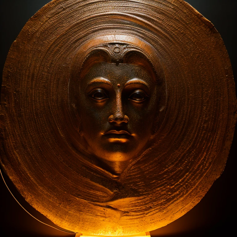 god々Shiiyama々Kannon Bosatsu emits light against the background of