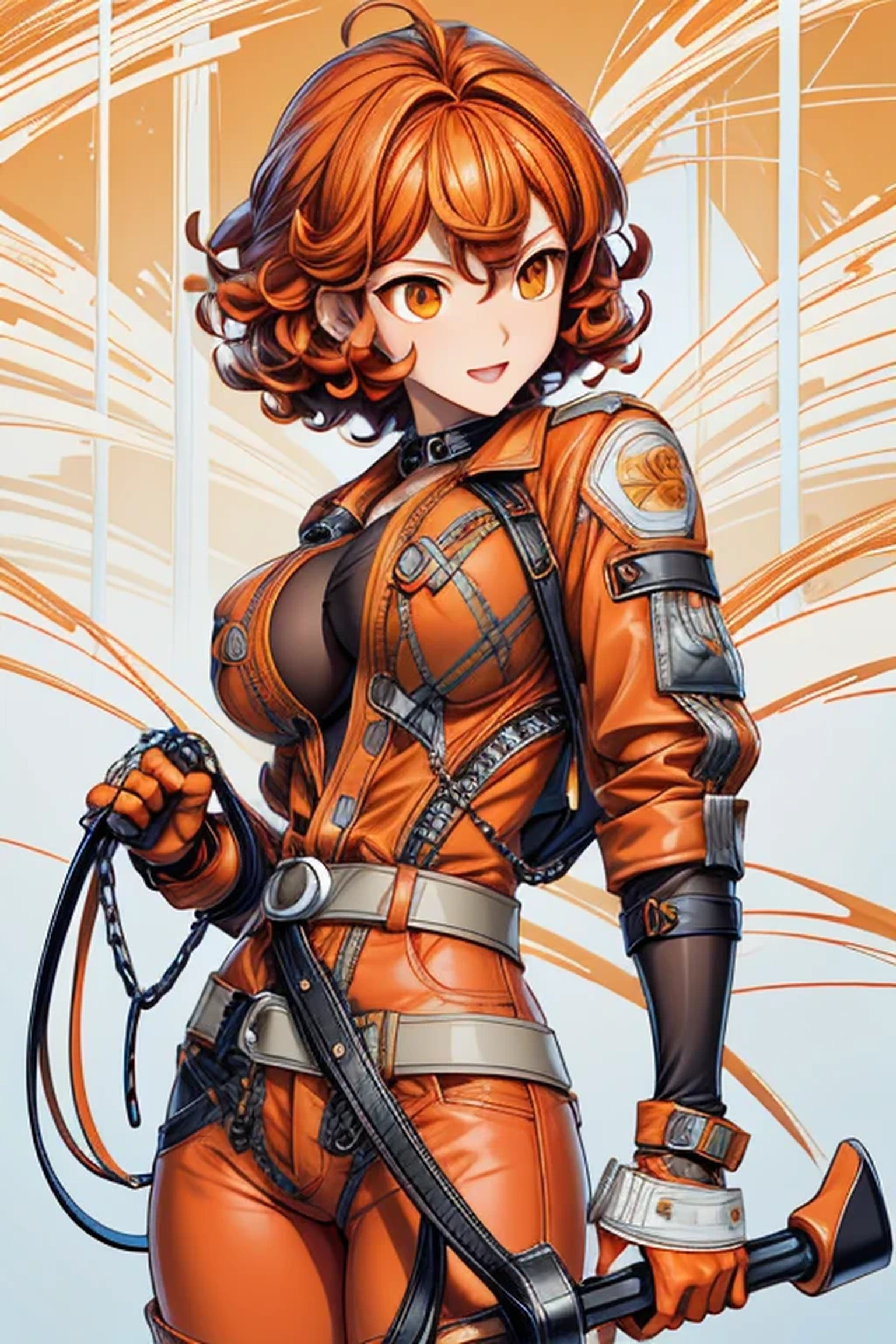 Tank girl with tiny panties and ripped top, crazy face, sarcastic smile, punk hair, mohawk hair, colored hair, slim and well-defined body, Waist slender, nude belly, coxas nuas, Dirty laundry, world after apocalypse, wasteland, sexly, pose de atitude, Create a cool character for a gacha game based on the game Zenless Zone Zero, female character in devil clothes in warm colors, S-level fire elemental character, devil horns and tail, beautiful and cute face, nymph body, lolly, haughty, devilish smile, wielding a serrated sword, pose de atitude, aggressive movements, Shark teeth