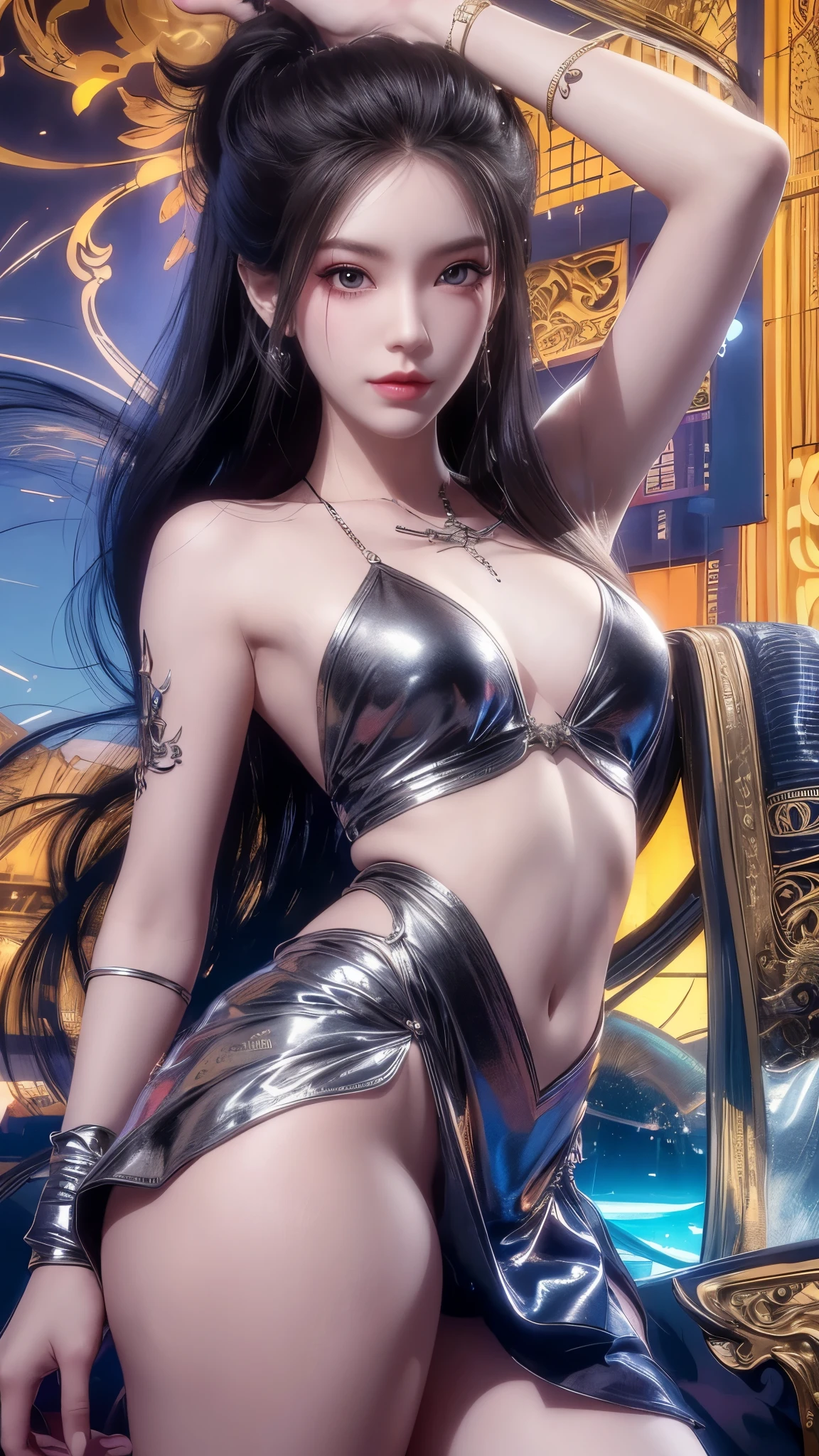 Close-up of a woman in a short skirt standing on a boat, Extremely detailed Artgerm, Murata and artgerm series, style art, Art style, Fashion trends, Beautiful and seductive anime woman, IG model | artistic sprout, Artistic germ style, 《Overwatch》Anna, like artjem