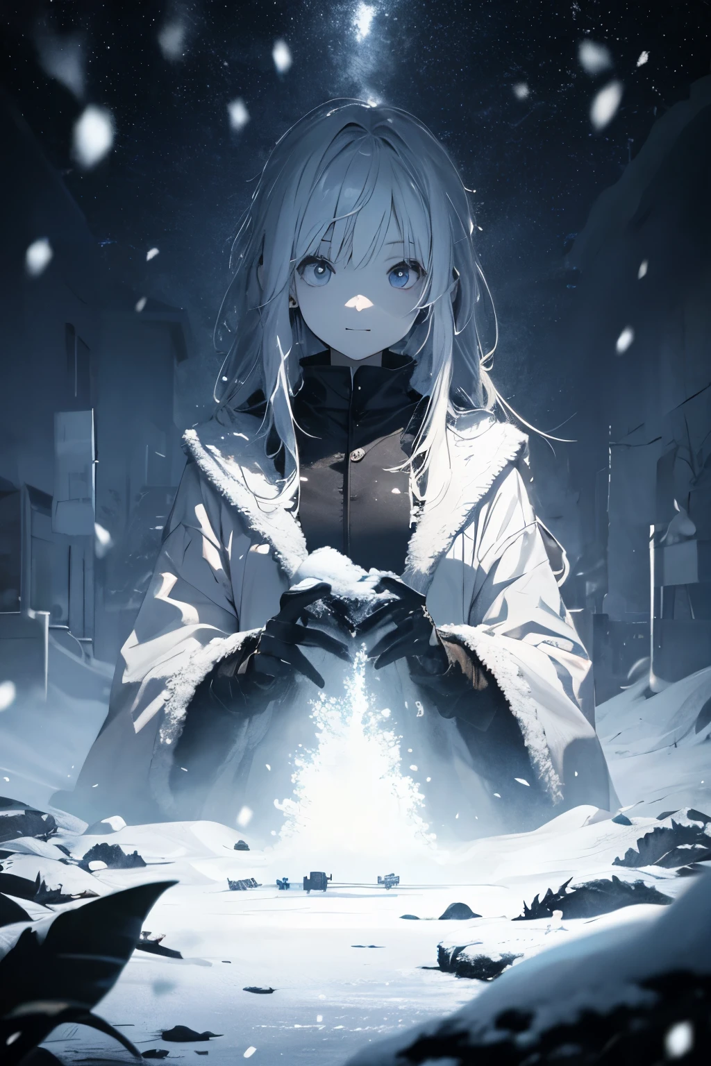 Different world、wonder、excitedly、Creepy、high resolution、High resolution、snow、detailed、8K resolution