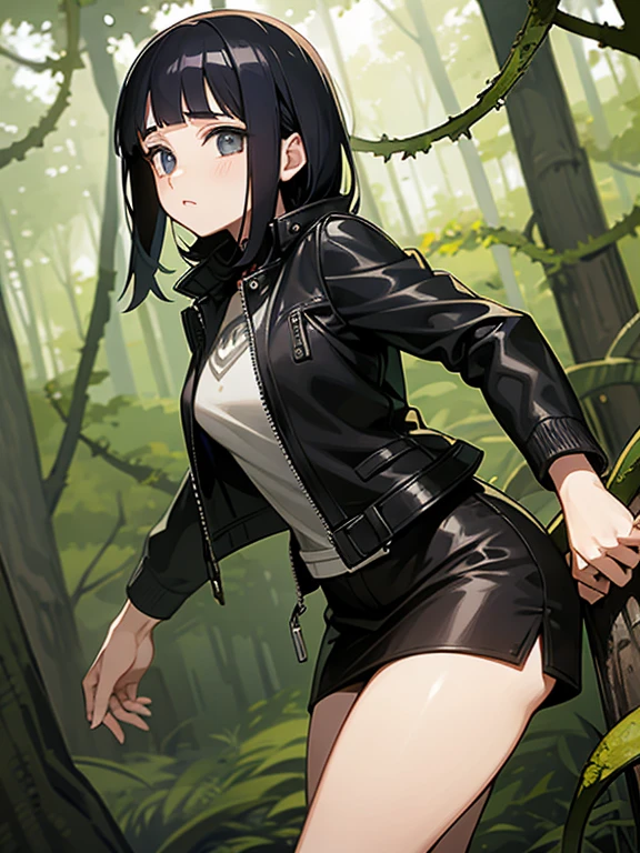 left hand, leaning on treebranch, perfect hands