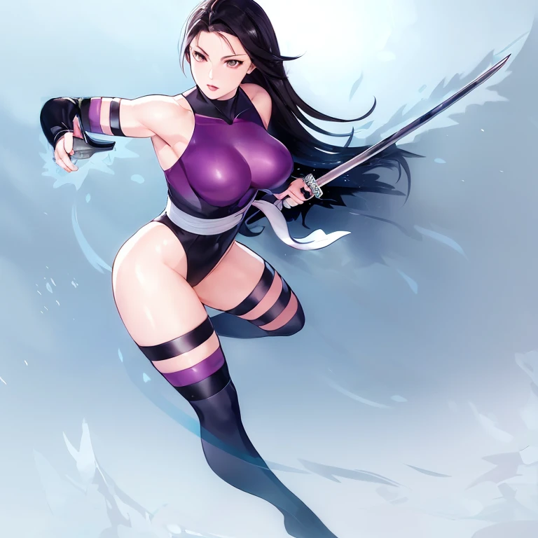 una imagen de dibujos animados de una mujer con una espada en la mano, psylocke, personaje de videojuego katana zero, personaje del juego de lucha, juri misaki, portrait ninja gaiden girl, kunoichi, personaje de king of luchadores, Natalie de Epic Battle Fantasy, misato katsuragi, Arte oficial de personajes, marin kitagawa fan art, Yayoi Kasuma