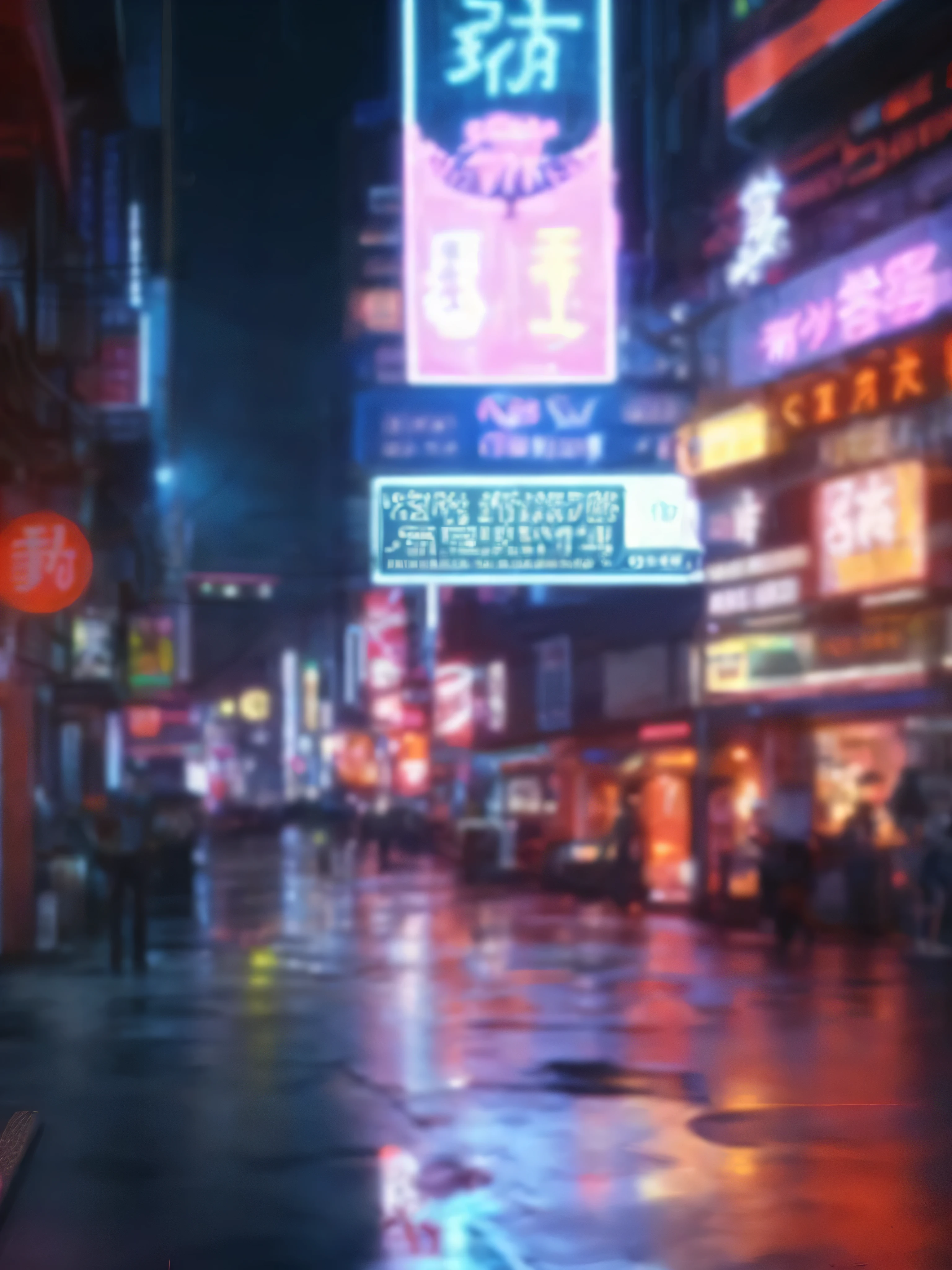 Blurred city street image at night, Surreal cyberpunk city, cyberpunk street, bladerunner street, neo tokyo background, Future Cyberpunk Tokyo Night, Cyberpunk atmosphere, cyberpunk city streets, cyberpunk street at night, Surreal cyberpunk style, sci-fi cyberpunk city streets, chinatown blade runner, cyberpunk streets at night, cyberpunk city streets background