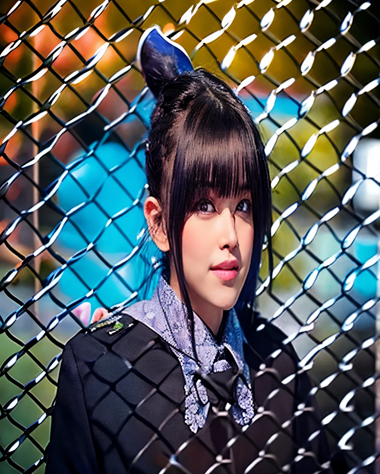 ,{{Best Quality}}, {{super detailed}},One girl,Downturned eyes,G Cup Breasts,drooping eyes ,Cute girl with black bob cut hairstyle and white marble glowing skin,,Cute Girl,Oval face shape ,slender,Detailed portrait of the perfect lovely girl, slim, Face , Futuristic , Teen, kwak jung, Dreamy, Black eyes, Cinematic lighting, Innocent, Highly detailed, Sharp Focus, Smooth, art stations, Convoluted,Ballet dancer ,awardwinning, Pure aura, Anime, Highly detailed CG Unity 8k wallpaper of girl with perfect symmetrical confident face with black mid-cut hairstyle and blushing cheeks , taken by Canon EOS, Sigma Art Lens 28mm f4, ISO 200 Shutter Speed 2000