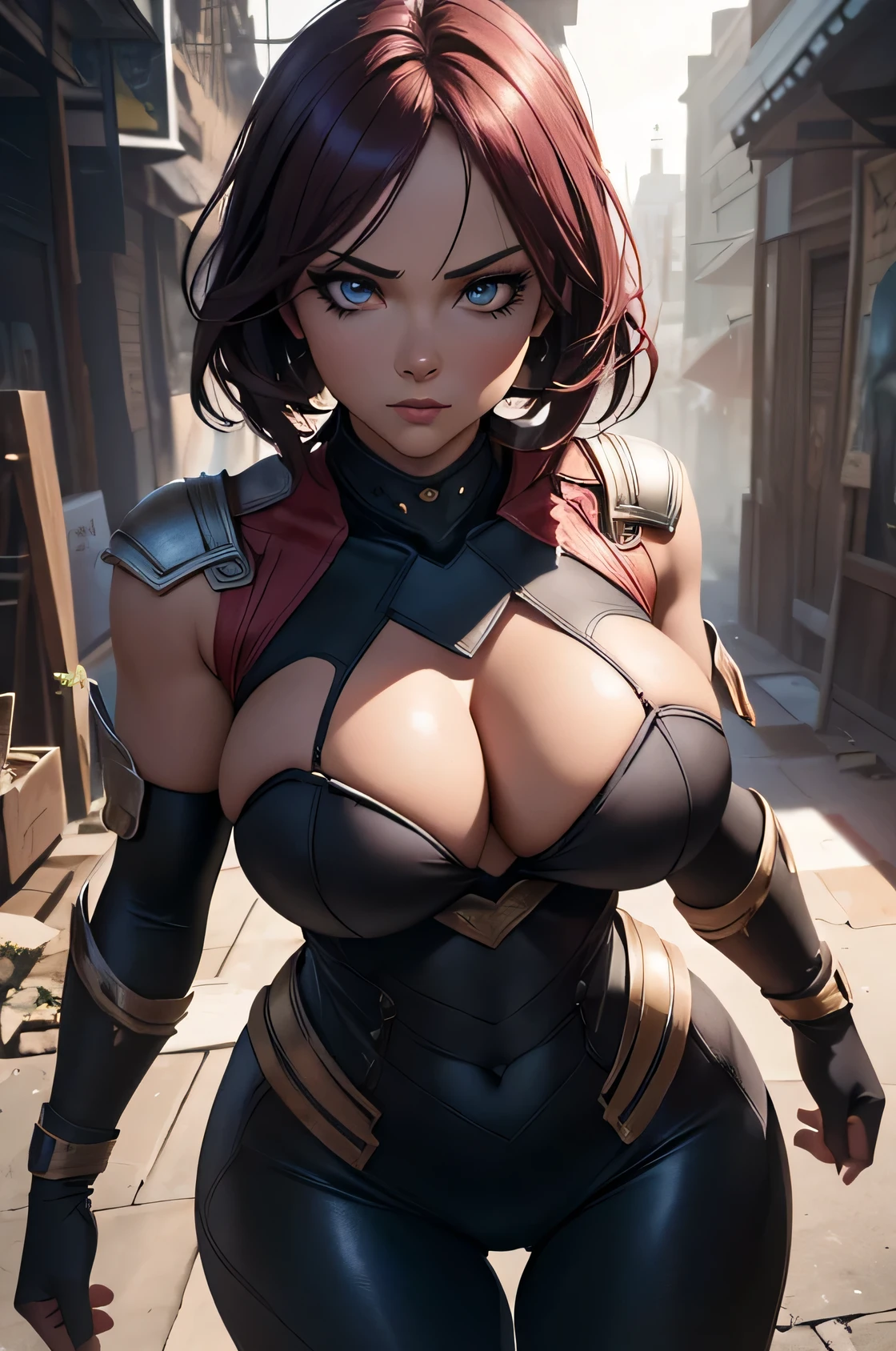 A superheroine, sexy, big breasts, dynamic pose, 3d, (8k), detailed texture,(hyperdetailed), (photo realistic), cinematic light, cinematic action, highly detailed, realistic, Isometric, full body, in frame, driven expression, dark theme, (extremely detailed eyes), detailed symmetric realistic face, extremely detailed natural texture, masterpiece, extremely detailed, amazing, fine detail, rich colors, hyper realistic lifelike texture, dramatic lighting, unreal engine, trending on art station, photo realistic, RAW photo, high quality, high res, sharp focus, extremely detailed, cinematic lighting, 8k, high definition, cinematic, neoprene, unreal engine 5, ultra sharp focus