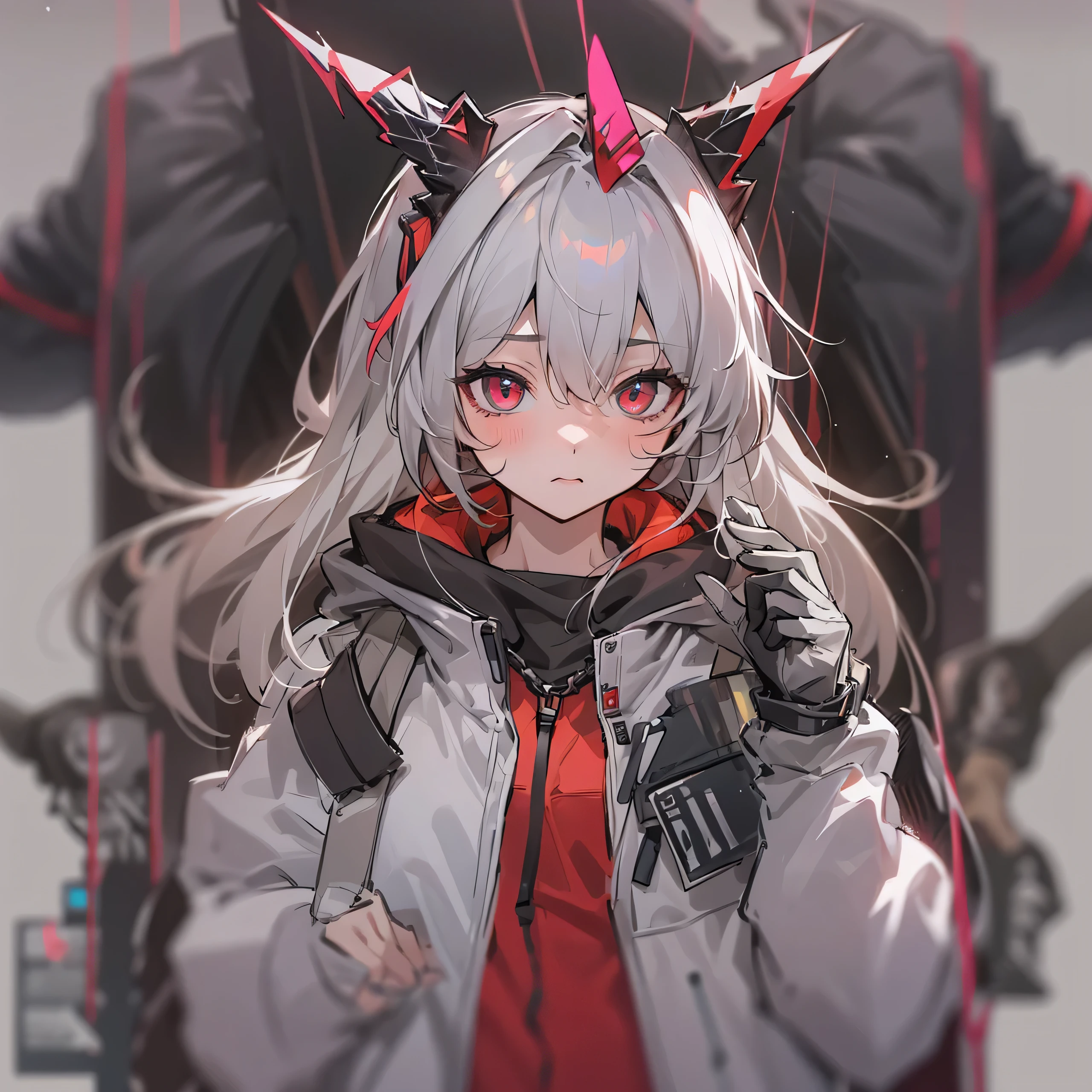 anime girl with horns and a tank top with a red background, oni horns, anime monster girl, satan daughter, in an anime style, kantai collection style, mika kurai demon, demon girl, konachan, white horns queen demon, demon anime girl, marin kitagawa fanart, octan, in anime style, with horns, shikamimi