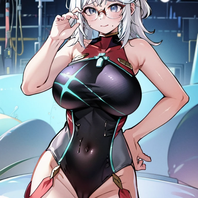 Large breast, sexy, glasses, full body, large ass, gigantic breasts, very tight clothes,