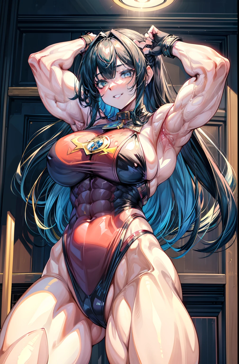 (best lighting) , (Extremely complex and detailed) , 4K unified, (Super detailed CG: 1.2) , (8k: 1.2),(The original), (masterpiece) , (best quality),(masterpiece:1.4),Anime-like high quality,(masterpiece),masterpiece, Super clear picture quality,clearer than,(delicate face)best quality, absurd,((Master of Peace, 4K, 8k, Yes, high resolution))1个girl, female student,Smile,She was in the garden,Ten strong abdominal muscles,stand up,exposed abdomen, Dense, raised veins on the arms,spring, boots, Perfect body, silver long hair, dynamic poses,legs exposed,Strong leg muscles ((bodybuilder:1.5)),spring Garden,(beautiful bass),(girl),(woman),(((Upper body:1)))Wearing a shiny black latex slider suit,Hide skin、Shiny Black Latex Slider Set、upper part of body