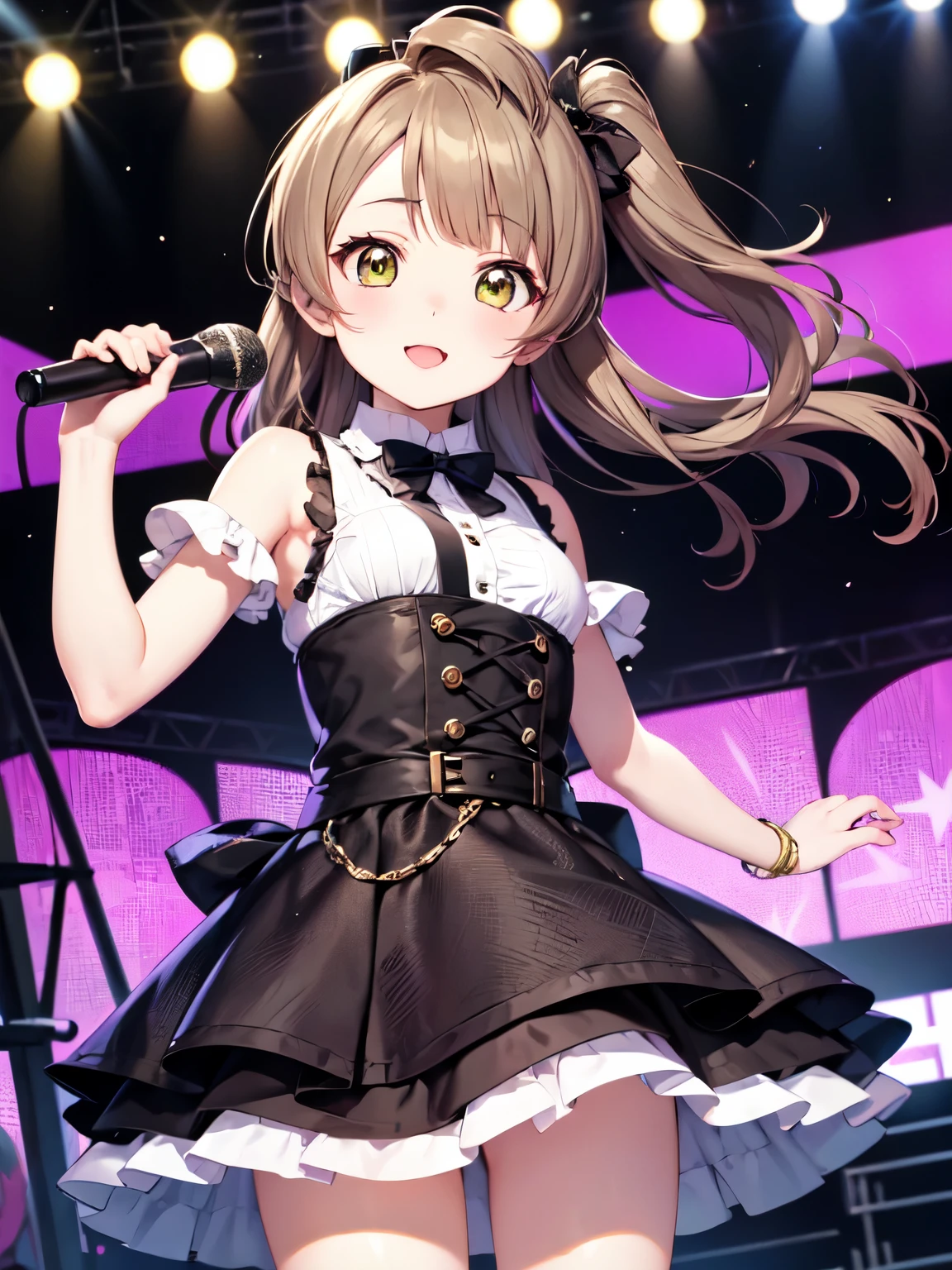 
Kotori Minami,super detailed, standing, alone, Absolute reference to center、(1 girl), (white skin),
Goth **** style、Idol、stage