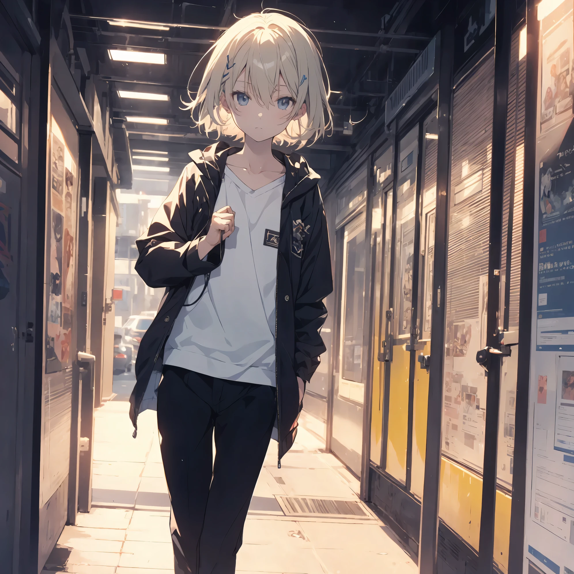 super highest quality, super detailed, High resolution, anime moe art style, best anime 8K konachan wallpaper, pixiv contest winner, perfect anatomy, break,(眠そうにalone学校へ行く女の子を描いてください. ),break, surreal high school girl, (alone,change, child,13 years old:1.3),All limbs, full finger,Middle school students, androgynous charm, (very short hair), messy hair, flat chest, small ass, between legs, Small black eyes,beautiful and fine eyes, Well-proportioned iris and pupils, disgusted eyes, High resolutionの詳細な髪, school uniform, (skirt), On the way to school. break,super dense skin, Best lighting by famous artists, 8K, figure,