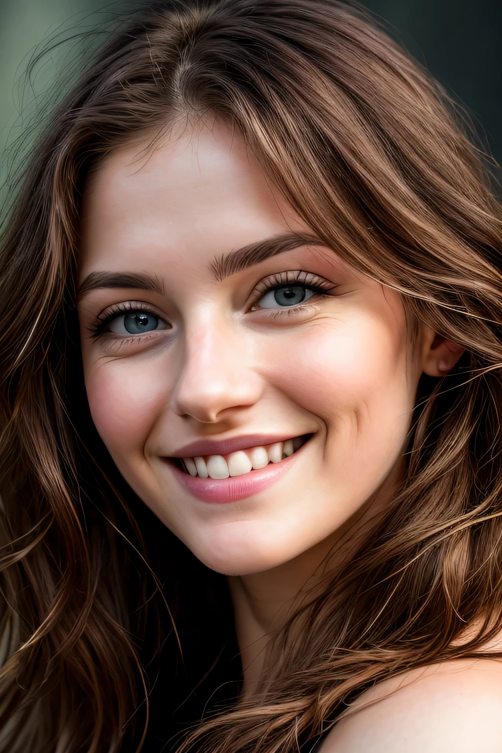((julie zenatti)), portrait photography, ((20yr old female)), highest quality, portrait, movie, professional photos, (rich colors), (Natural light), surreal, realistic texture, Super detailed、masterpiece、highest quality、ultra high resolution, smile、sexy, ((close up of face))、long soft wavy hair