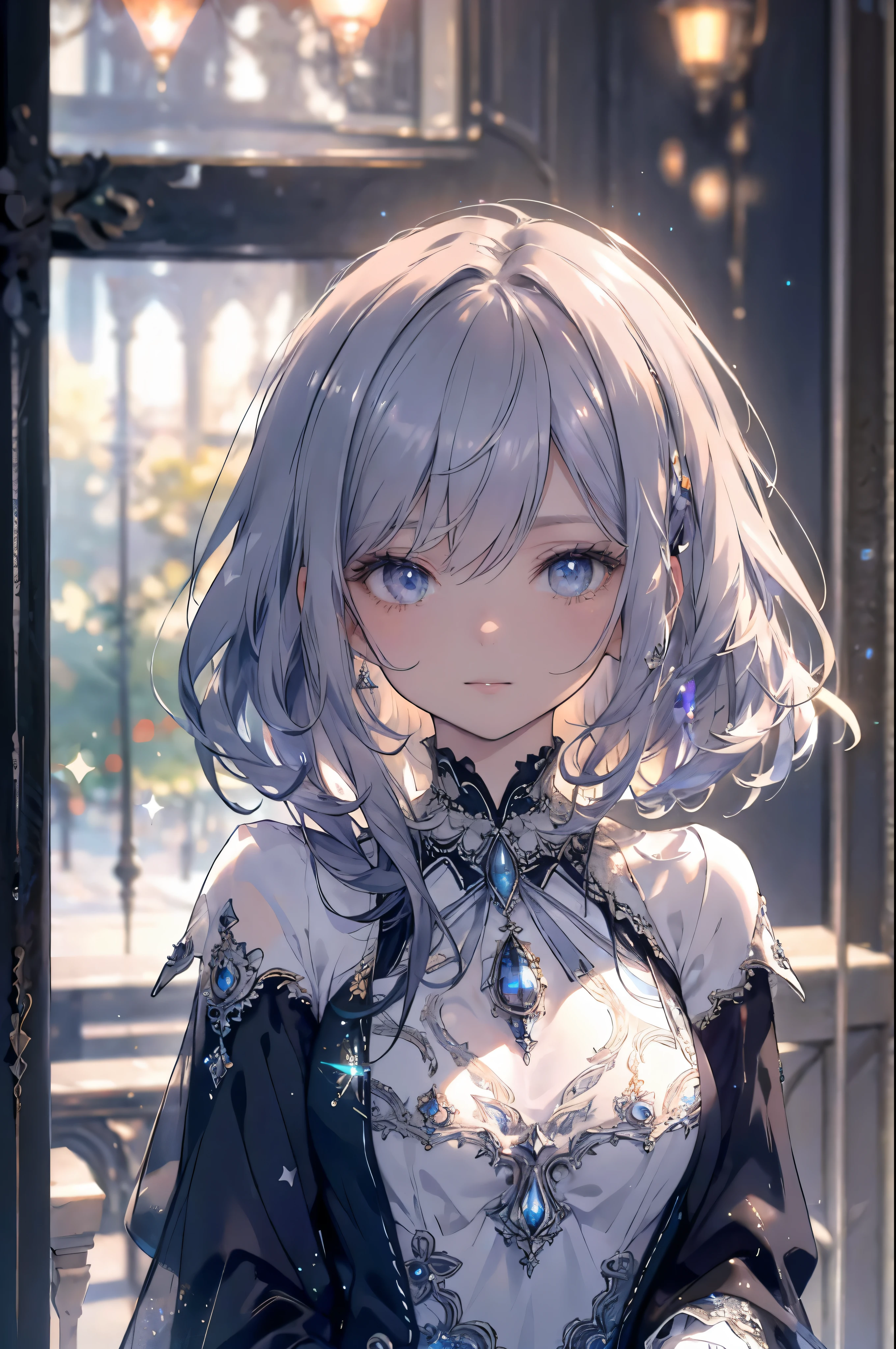 High definition RAW color art, animation,sculpture, Silver Marble Skin, (((Ultra detailed elegant))), magical atmosphere, (fine skin, texture (intricately detailed, small details, super detailed), Depth of bounds written, Bokeh, Silky Touch, hyper detail, Matte drawing, sparkle background, Downlight, purple neon, beautiful eyes, elegant face, chest, sunset, under gonzo